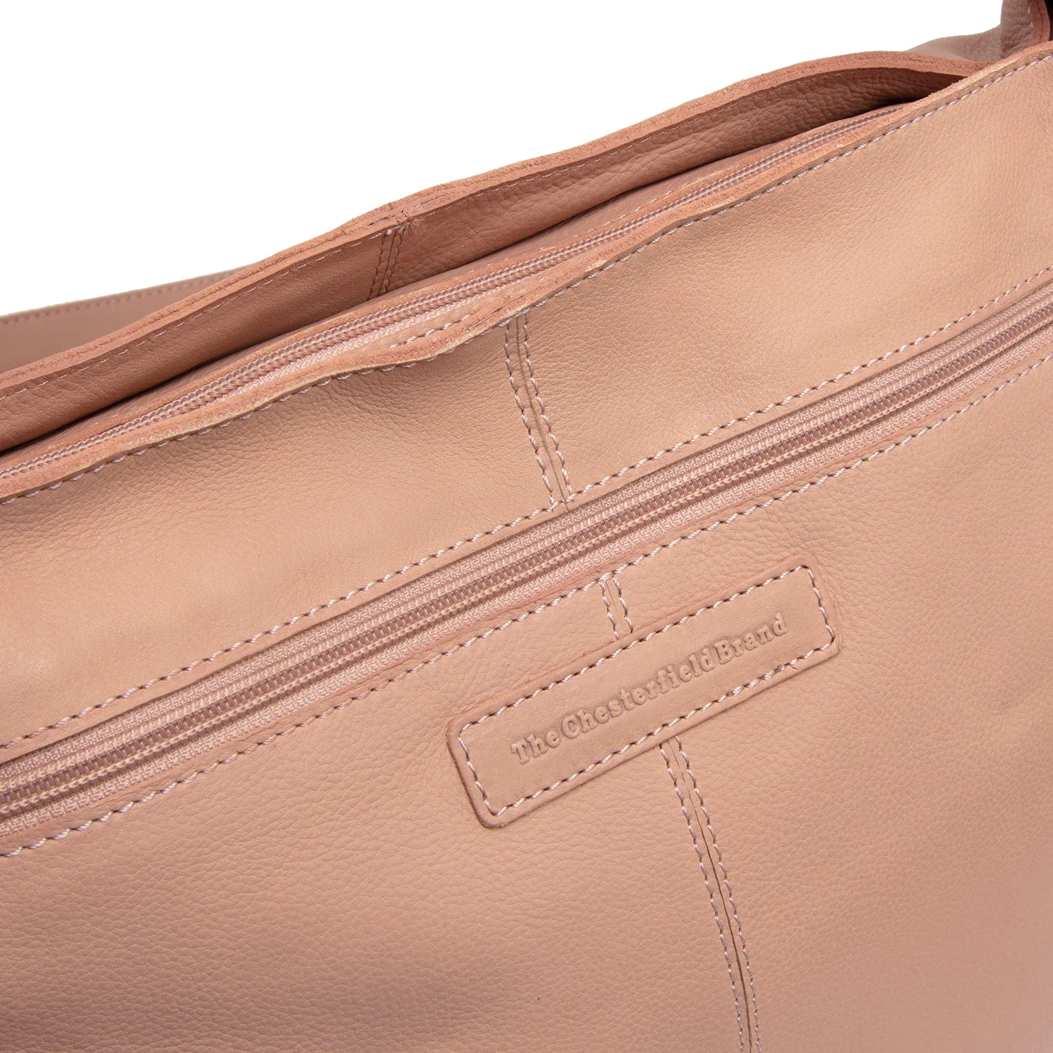 Leather Shoulder Bag Vintage Rose Astero - Image 5