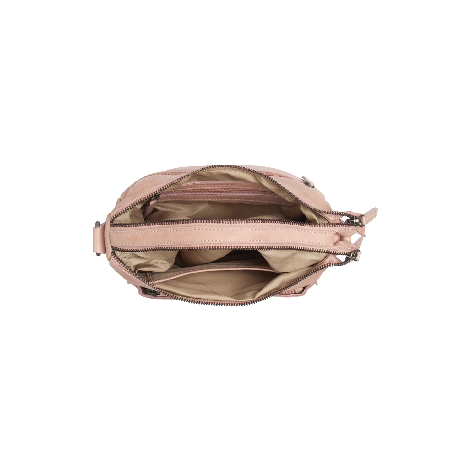 Leather Shoulder Bag Vintage Rose Caroline - Image 4