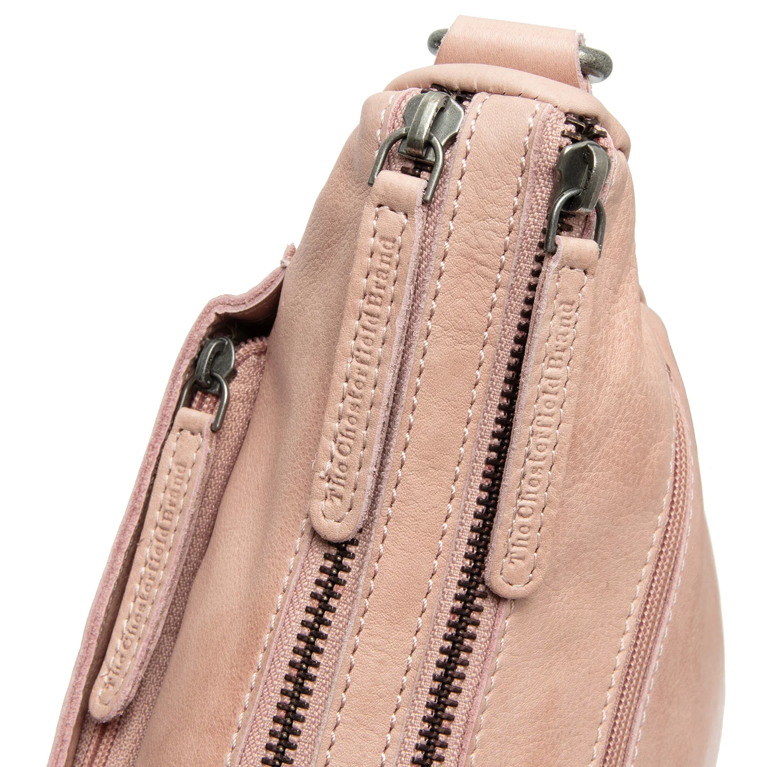 Leather Shoulder Bag Vintage Rose Caroline - Image 5