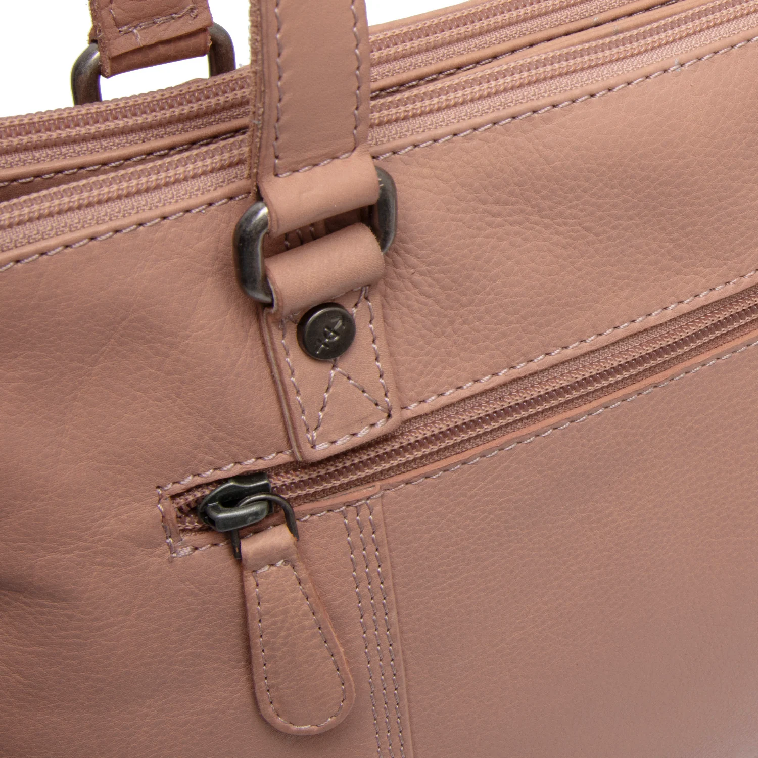Leather Shoulder Bag Vintage Rose Marvos - Image 6