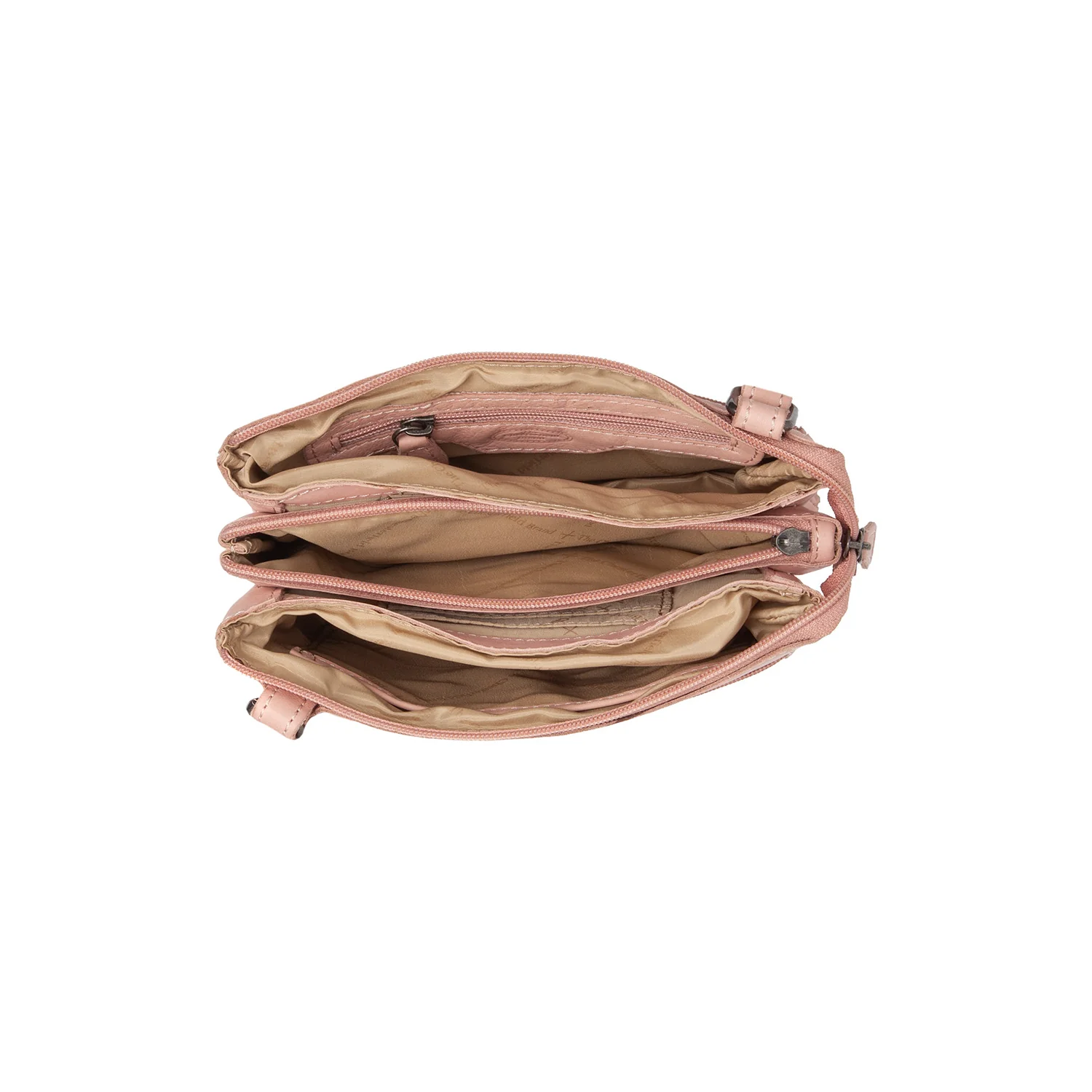 Leather Crossbody Bag Vintage Rose Osaka - Image 4