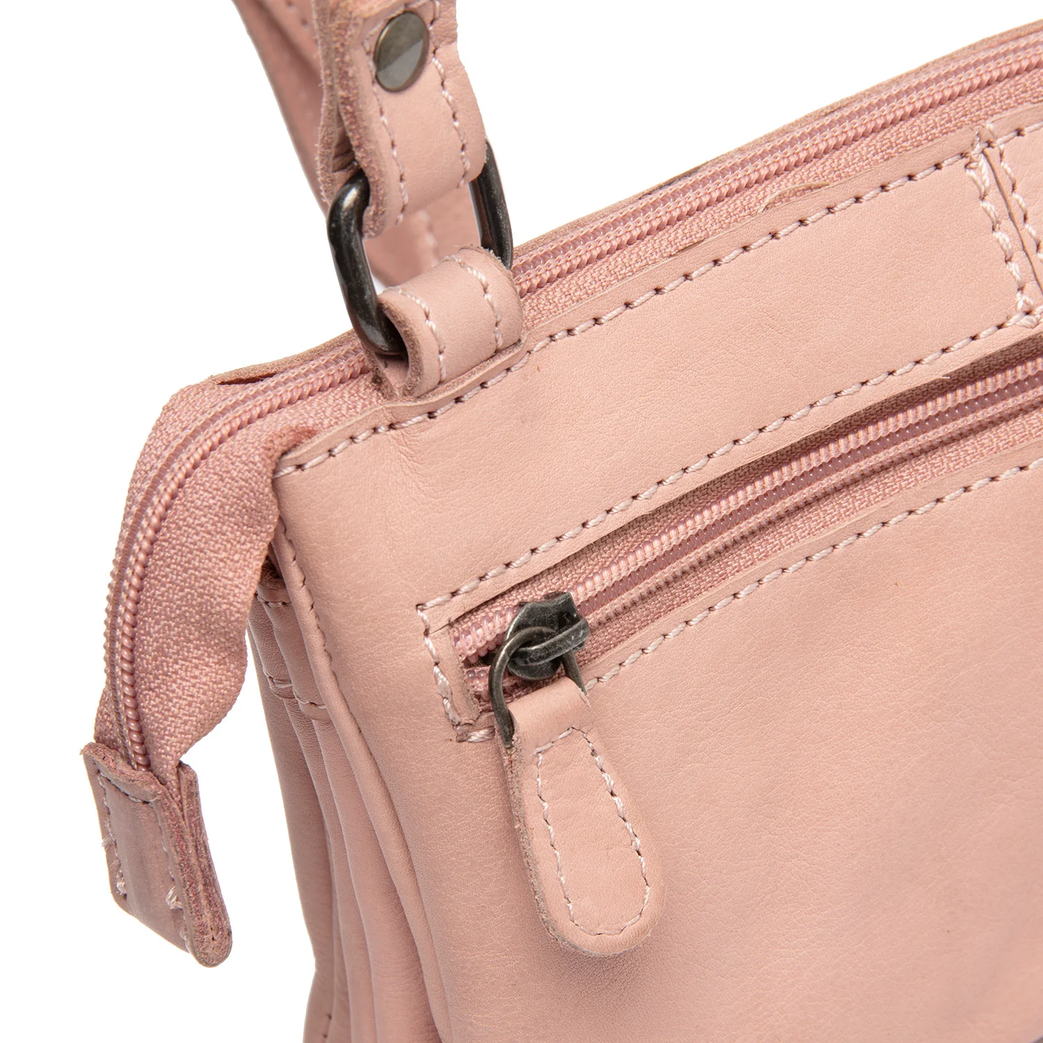 Leather Crossbody Bag Vintage Rose Osaka - Image 5