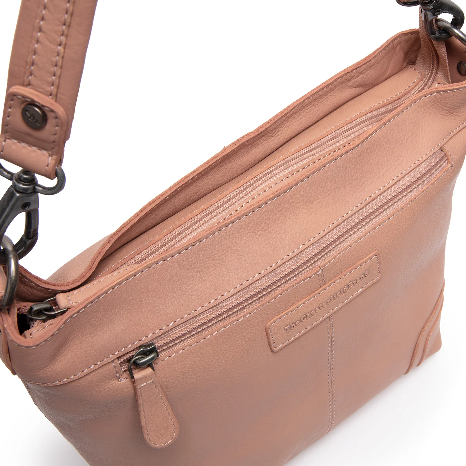 Leather Shoulder Bag Vintage Rose Zarita - Image 4