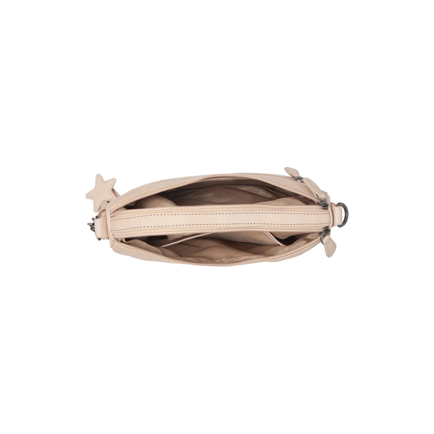 Leather Shoulderbag Beige Clover - Image 6
