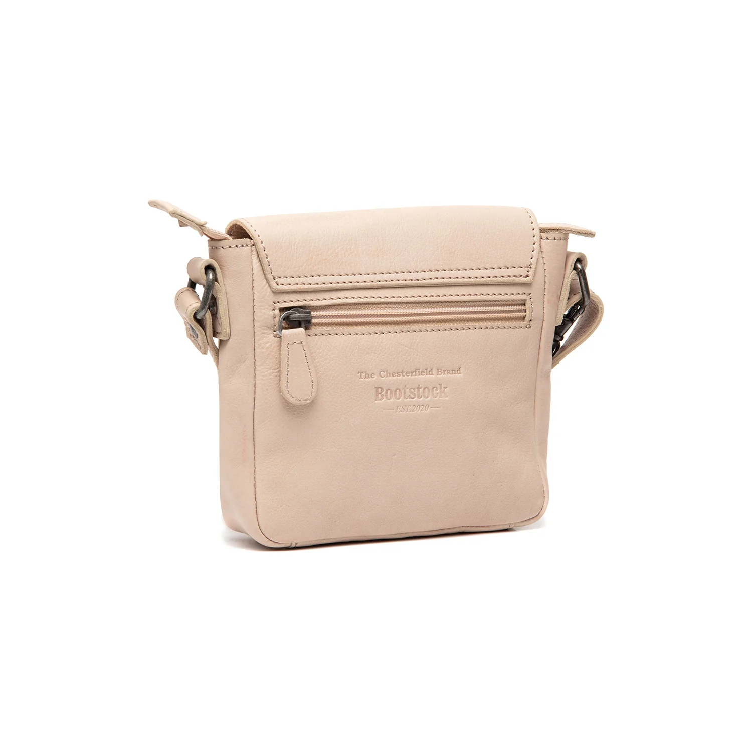 Leather Crossbody Bag Beige Feynor - Image 6