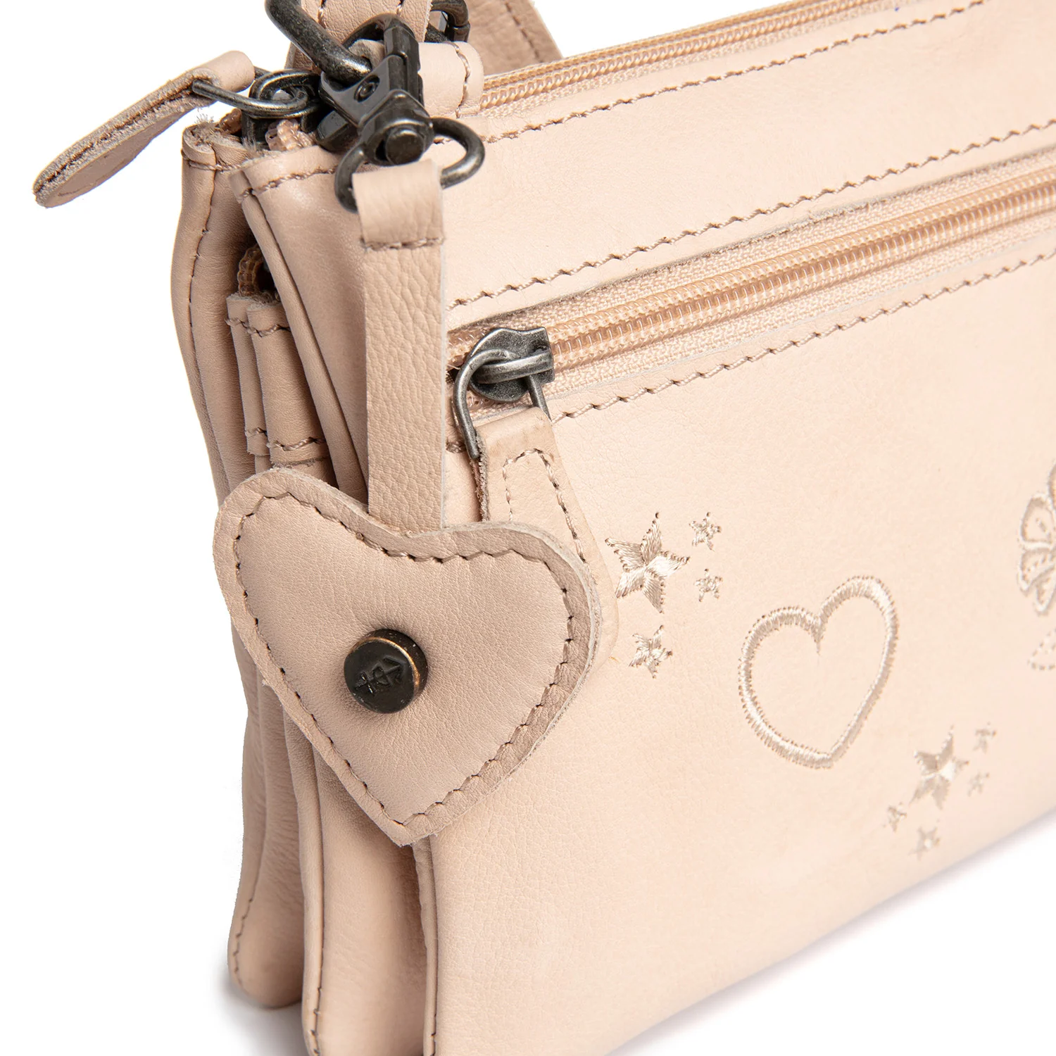 Leather Crossbody Bag Beige Tovelove - Image 4