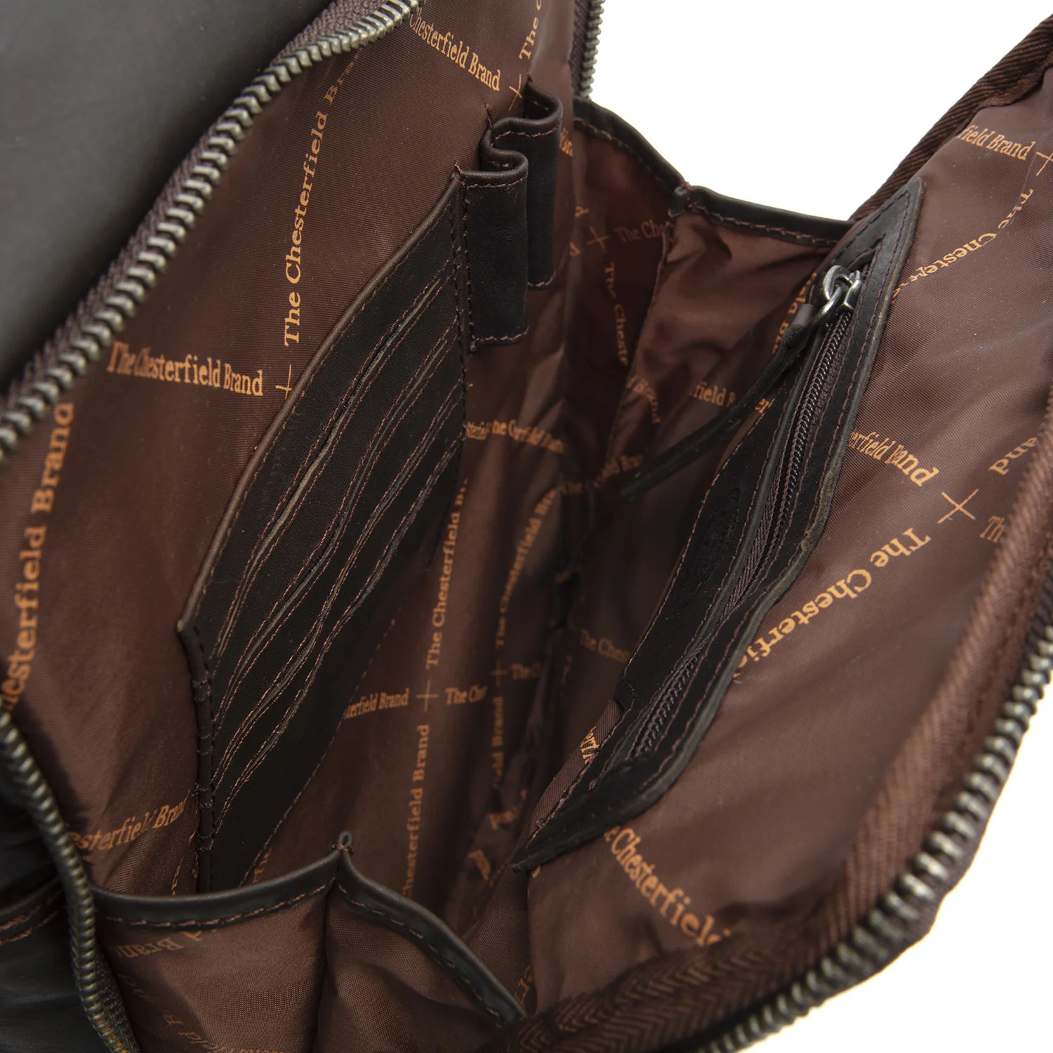 Leather Crossbody Bag Brown Alva - Image 2
