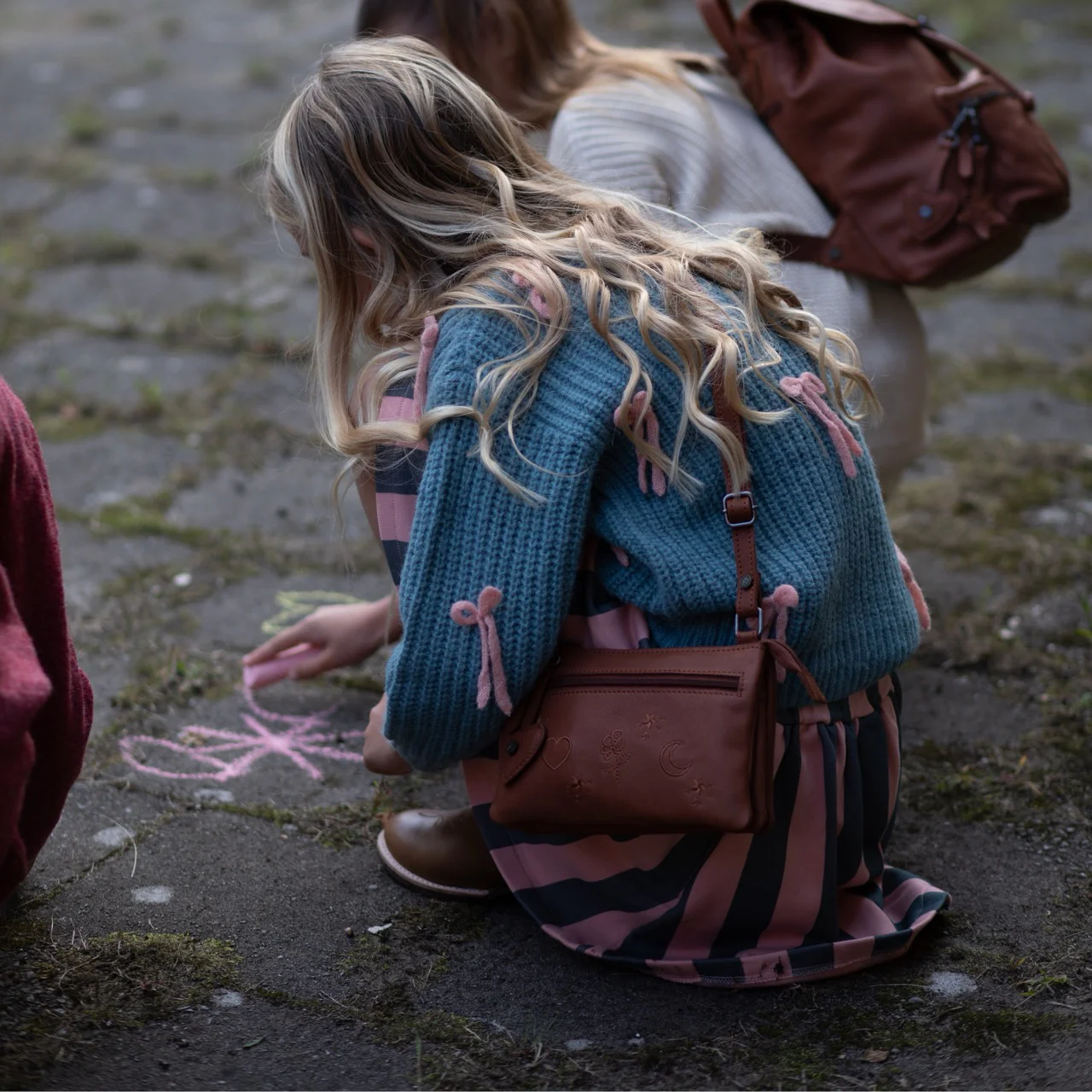Leather Crossbody Bag Cognac Tovelove - Image 3