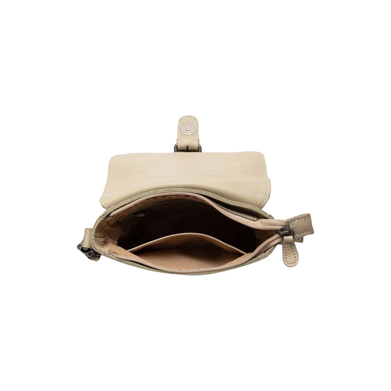 Leather Crossbody Bag Ocean Green Primrose - Image 5