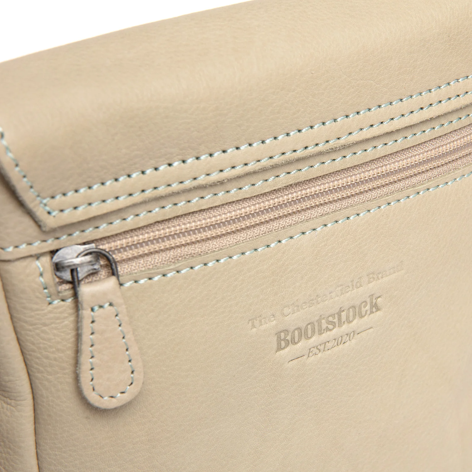Leather Crossbody Bag Ocean Green Primrose - Image 6
