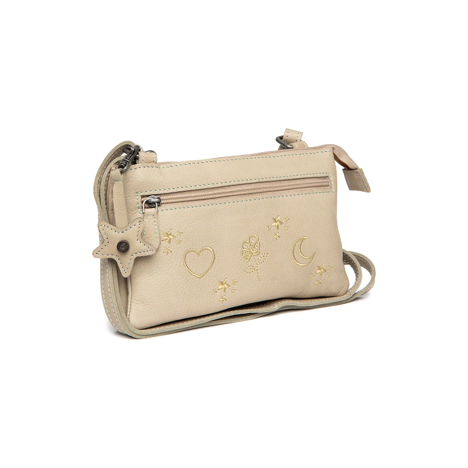 Leather Crossbody Bag Ocean Green Tovelove