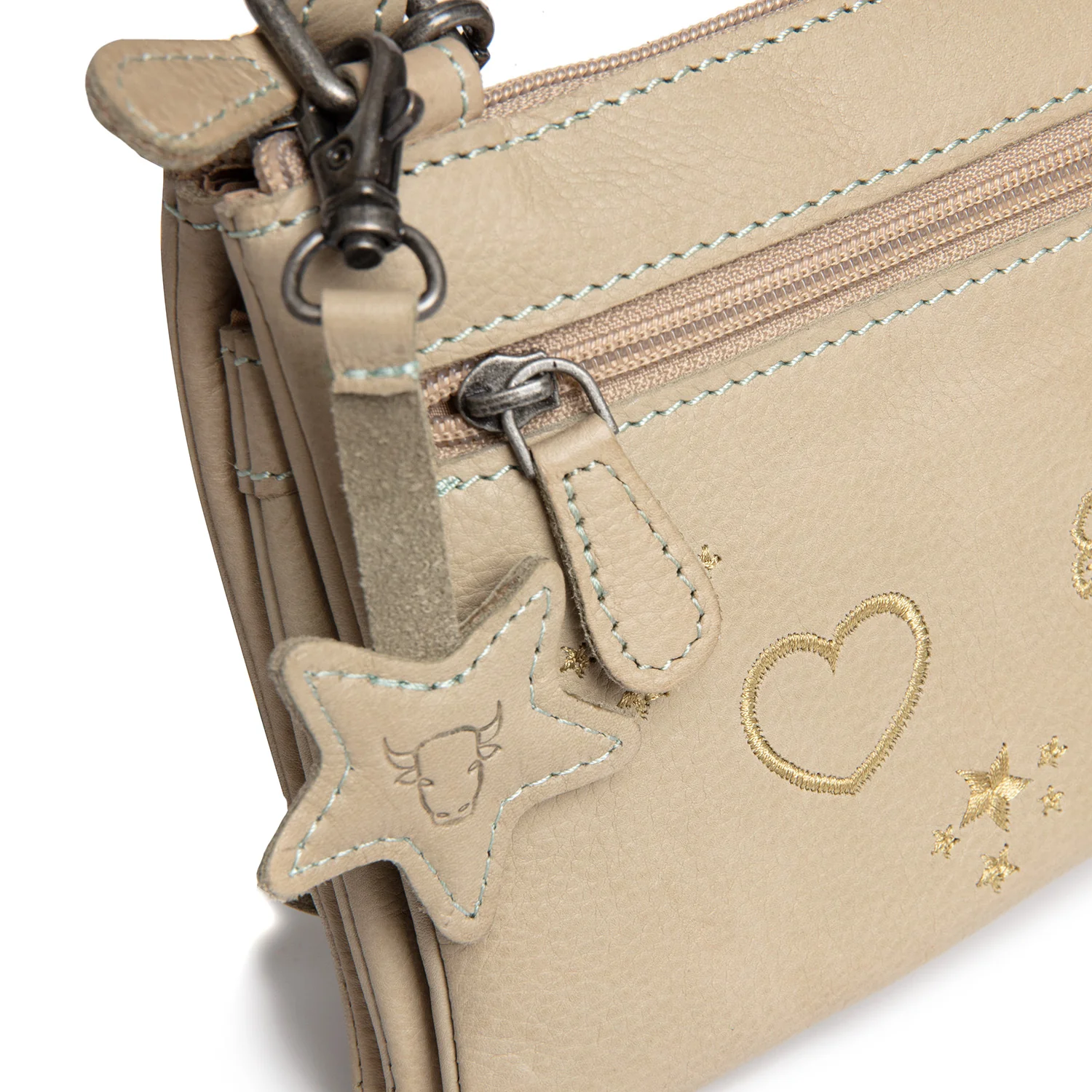 Leather Crossbody Bag Ocean Green Tovelove - Image 3