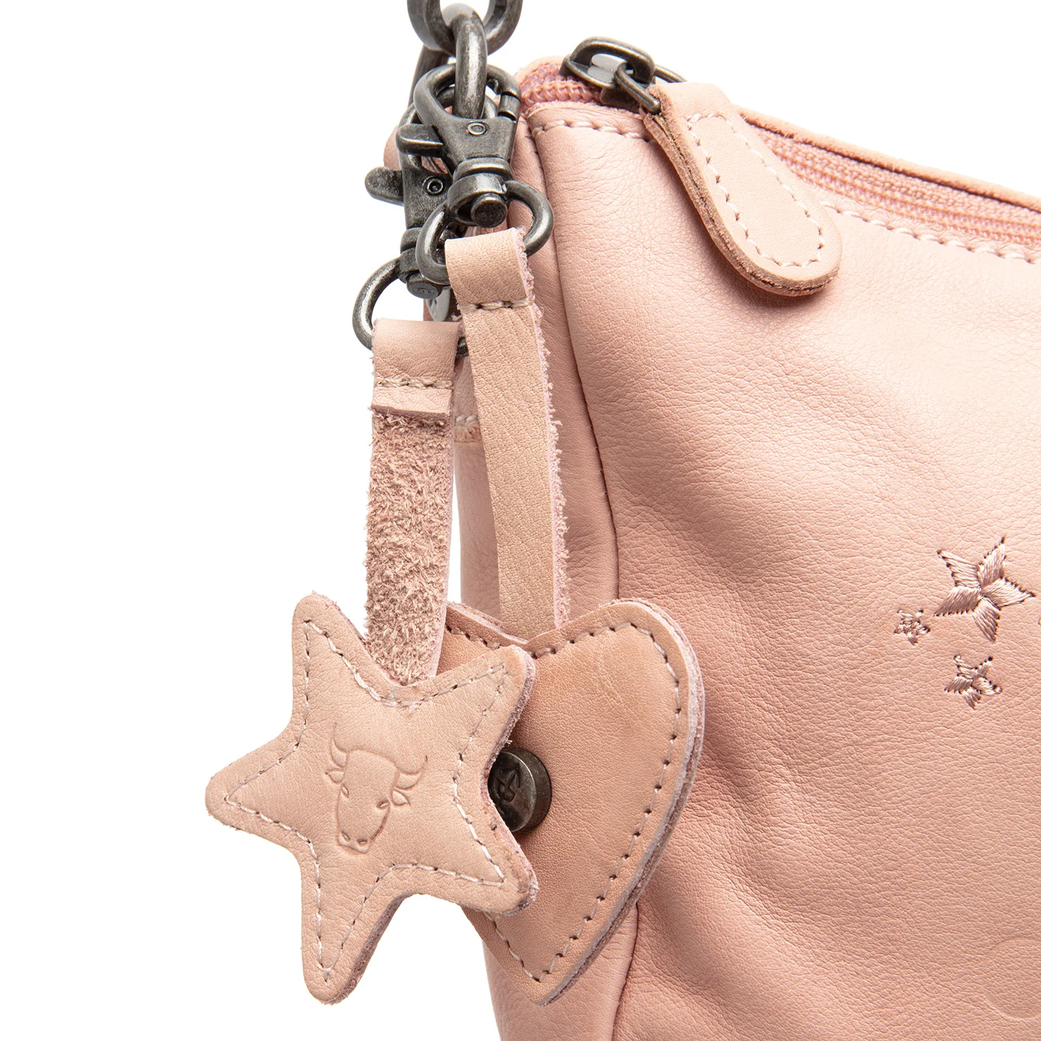 Leather Shoulderbag Vintage Rose Clover - Image 3