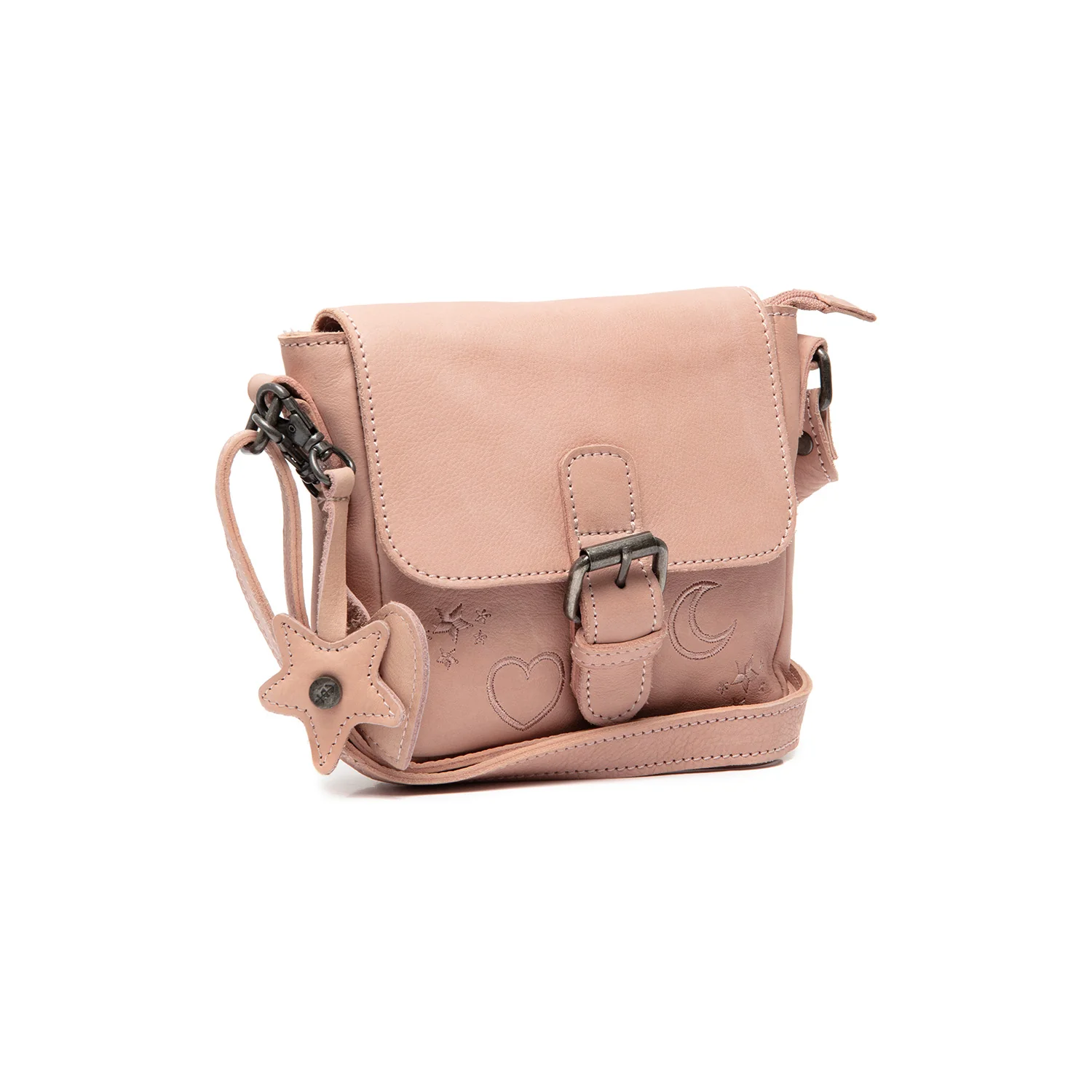 Leather Crossbody Bag Vintage Rose Feynor