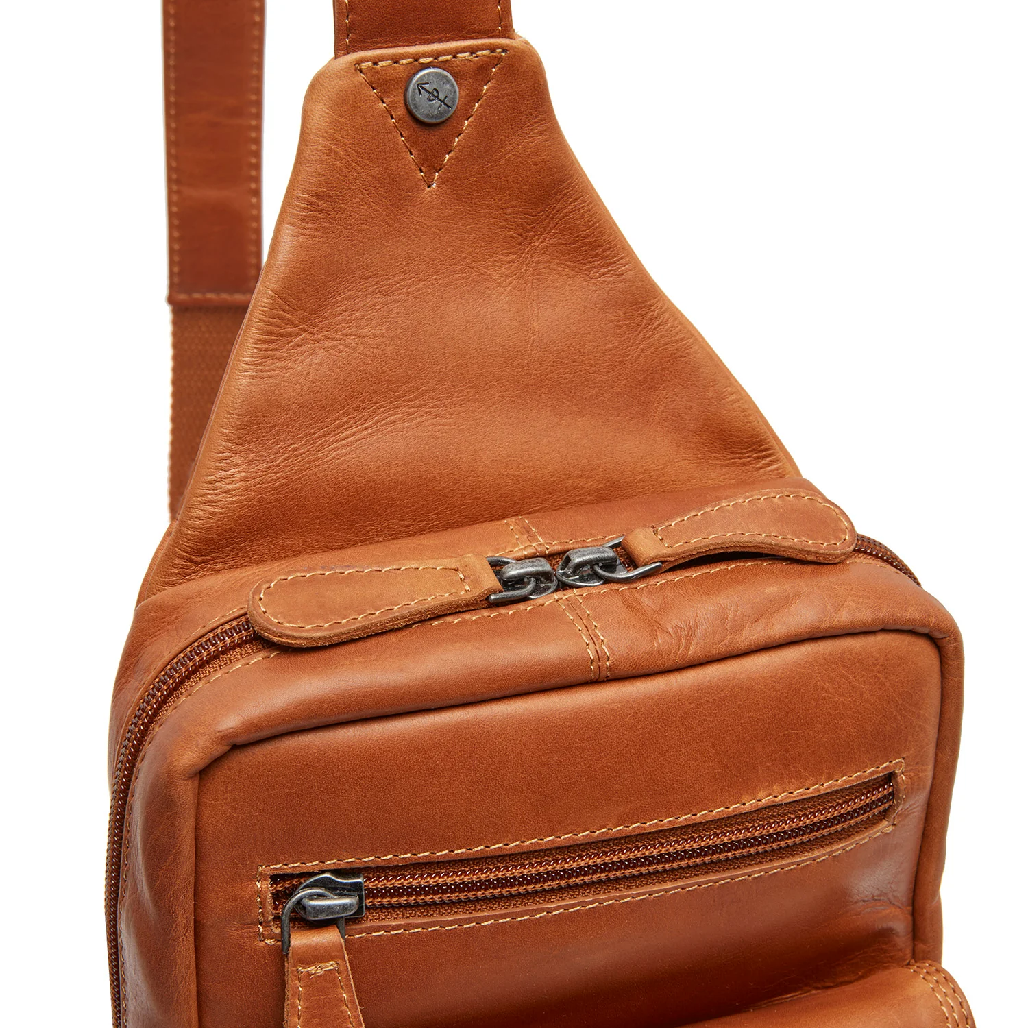 Leather Sling Bag Cognac Turelle - Image 4