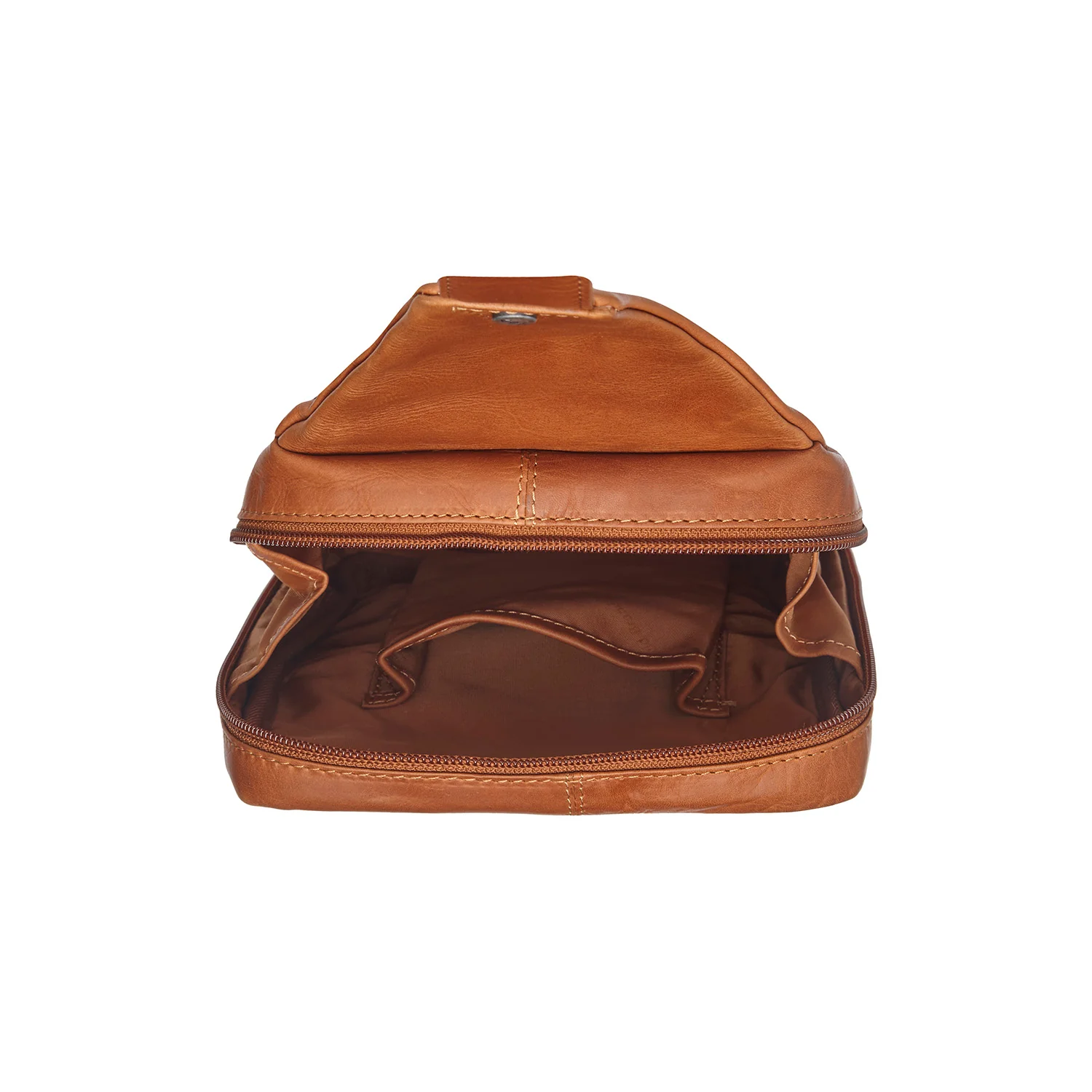 Leather Sling Bag Cognac Turelle - Image 6