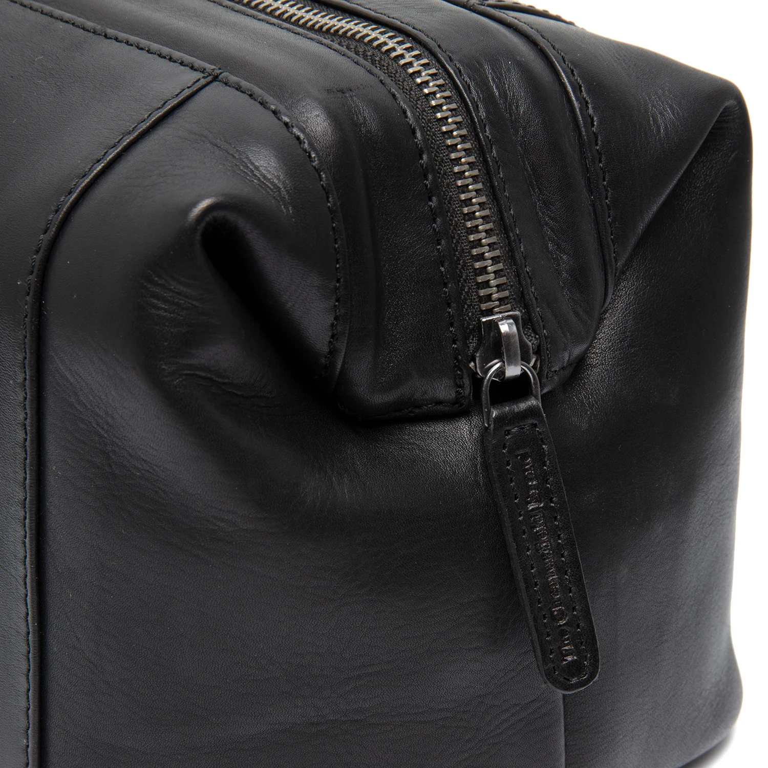Leather Toiletry Bag Black Biassa - Image 6