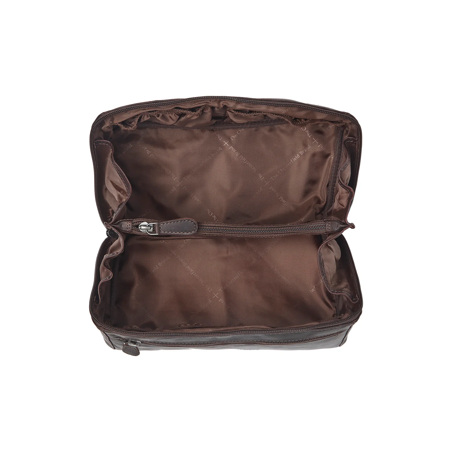 Leather Toiletry Bag Brown Elmia - Image 4