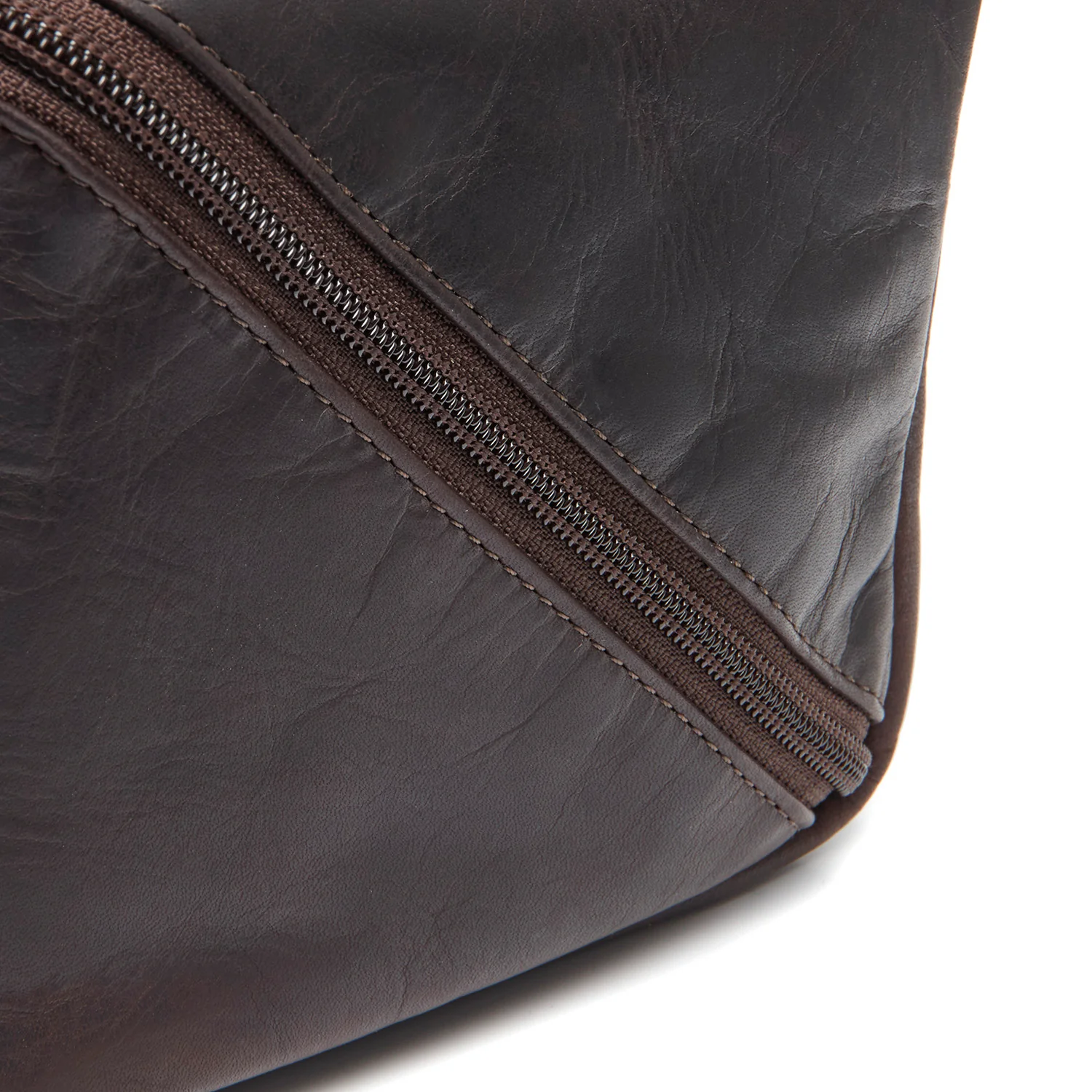 Leather Toiletry Bag Brown Elmia - Image 5