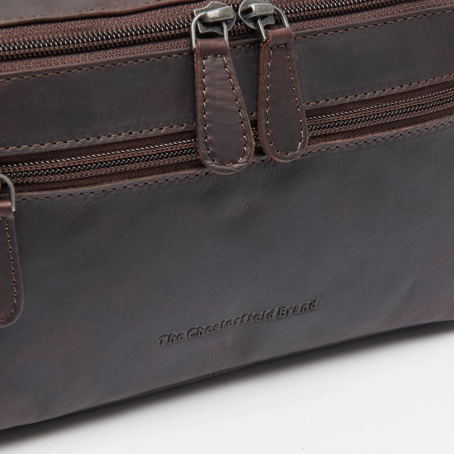 Leather Toiletry Bag Brown Elmia - Image 6