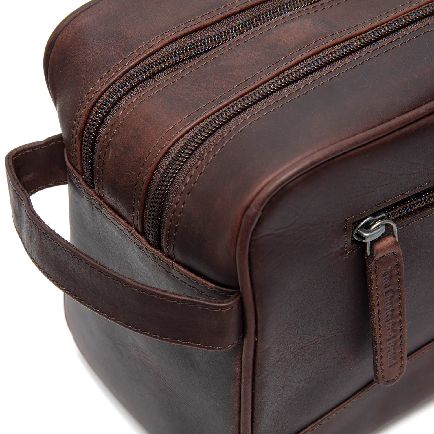 Leather Toiletry Bag Brown Stefan - Image 4