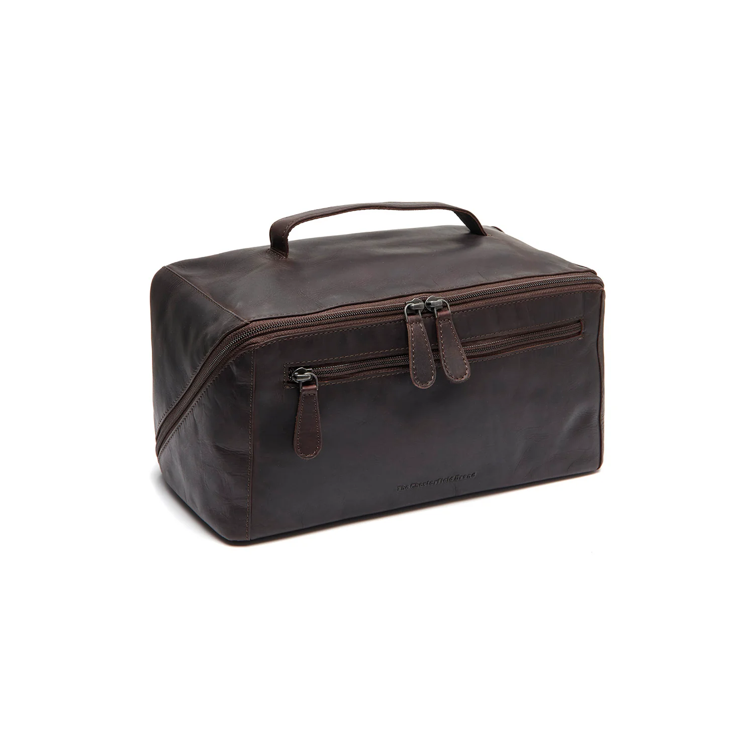Leather Toiletry Bag Brown Trevia
