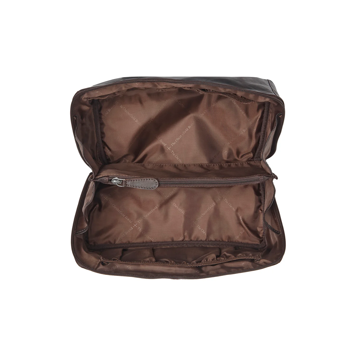 Leather Toiletry Bag Brown Trevia - Image 2