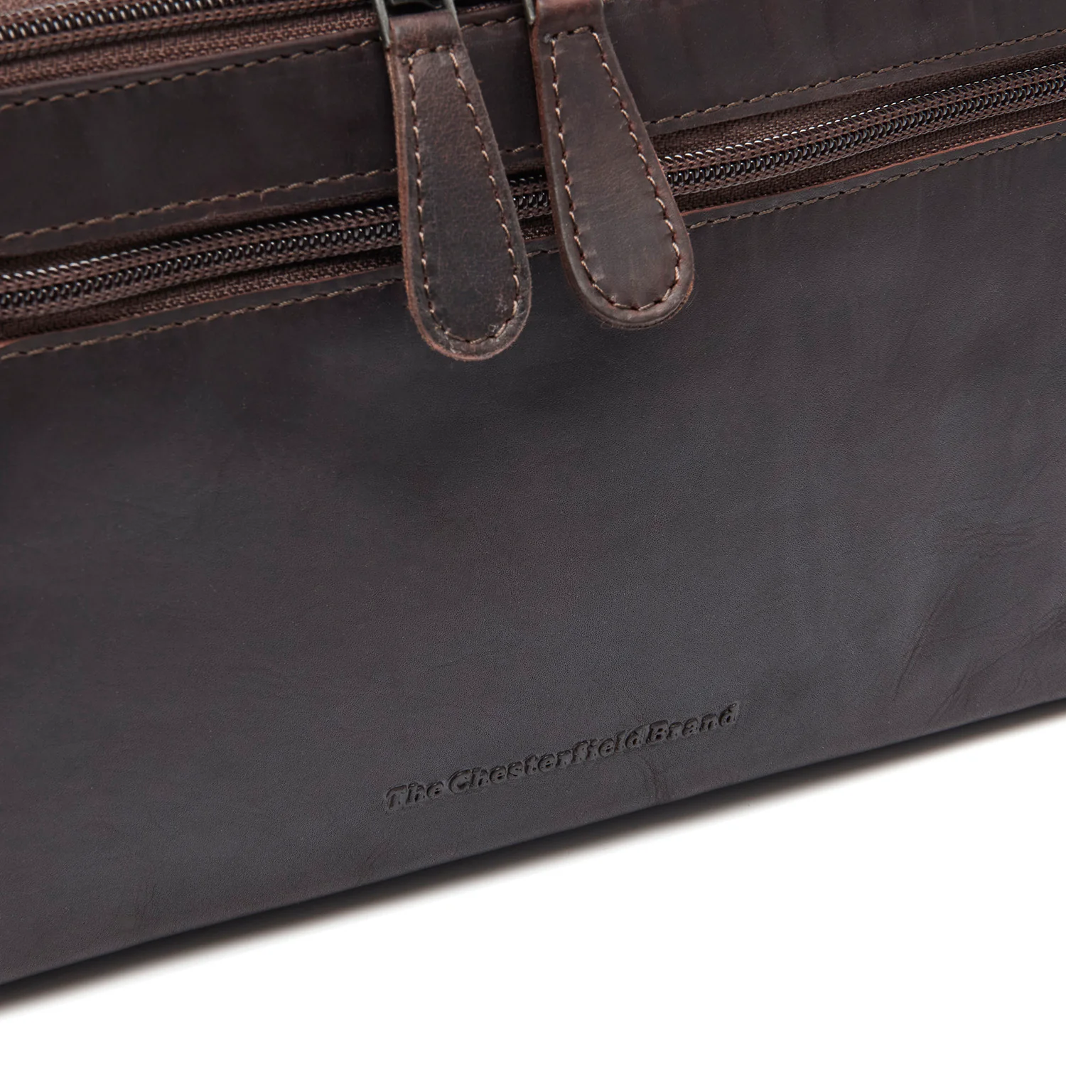 Leather Toiletry Bag Brown Trevia - Image 4
