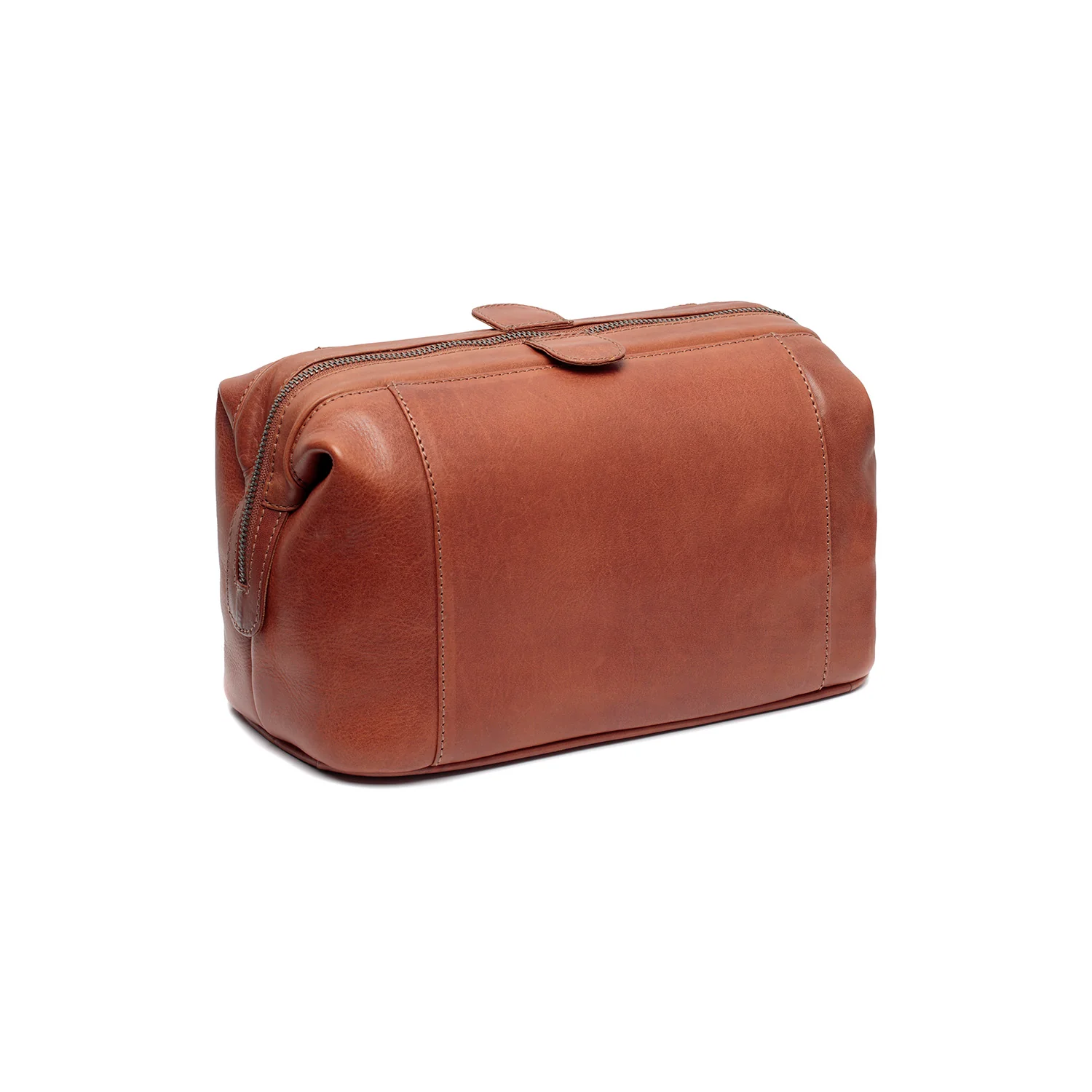 Leather Toiletry Bag Cognac Biassa - Image 8