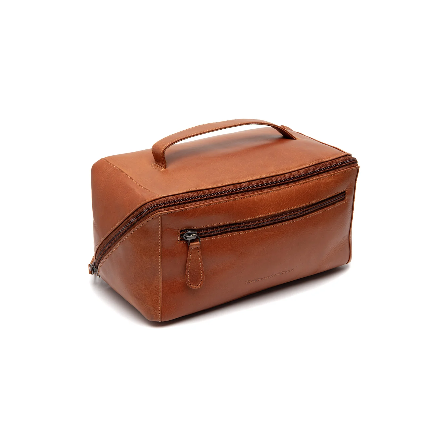 Leather Toiletry Bag Cognac Elmia