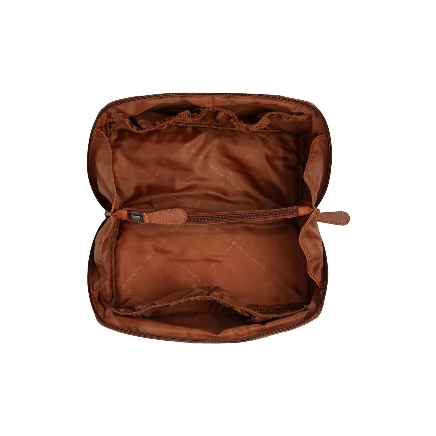 Leather Toiletry Bag Cognac Elmia - Image 4
