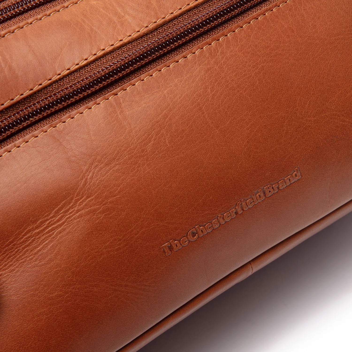 Leather Toiletry Bag Cognac Elmia - Image 6