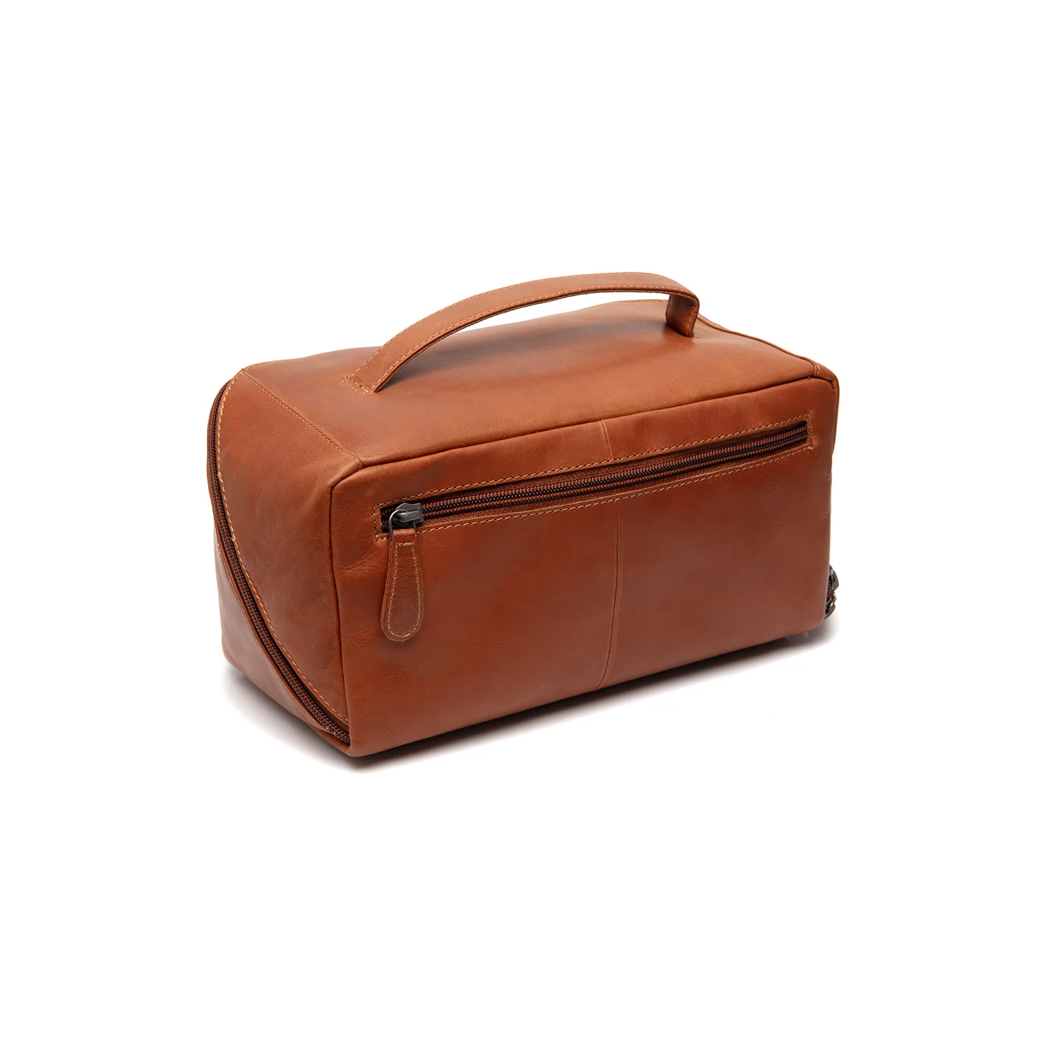 Leather Toiletry Bag Cognac Elmia - Image 8
