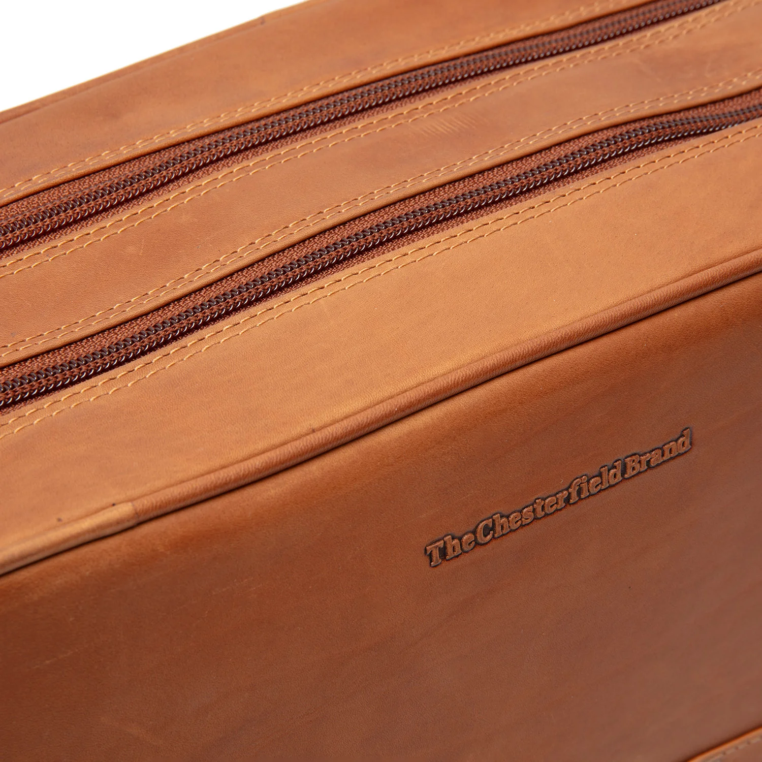 Leather Toiletry Bag Cognac Stefan - Image 4