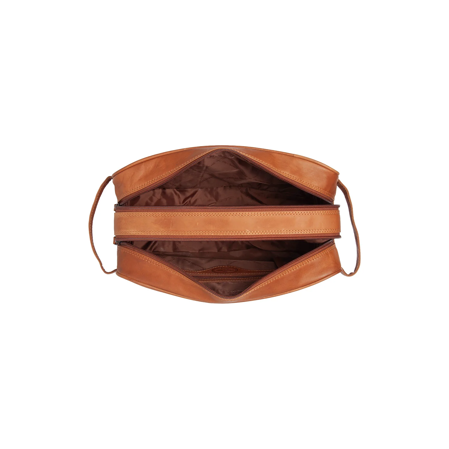 Leather Toiletry Bag Cognac Stefan - Image 7