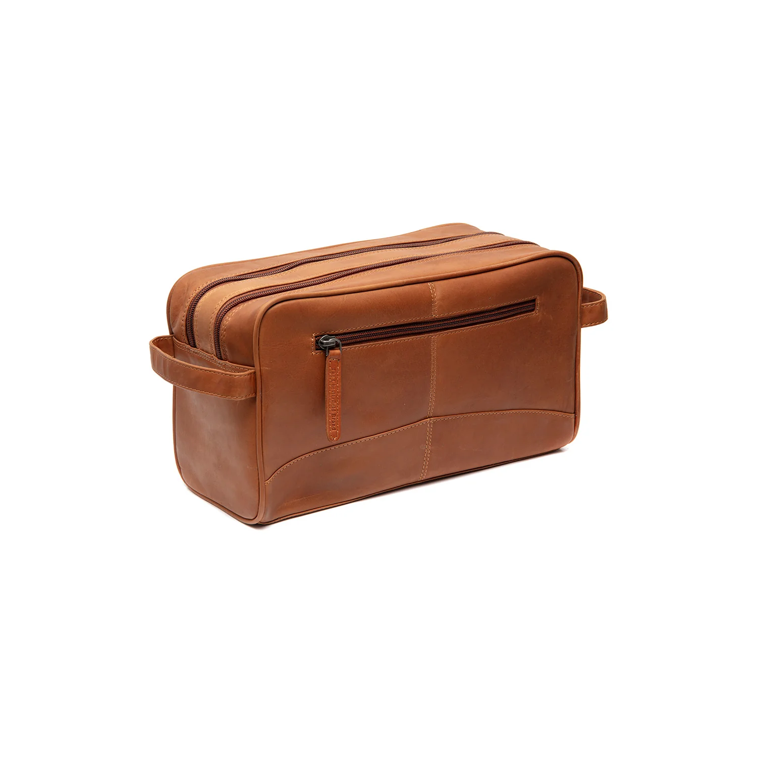 Leather Toiletry Bag Cognac Stefan - Image 8