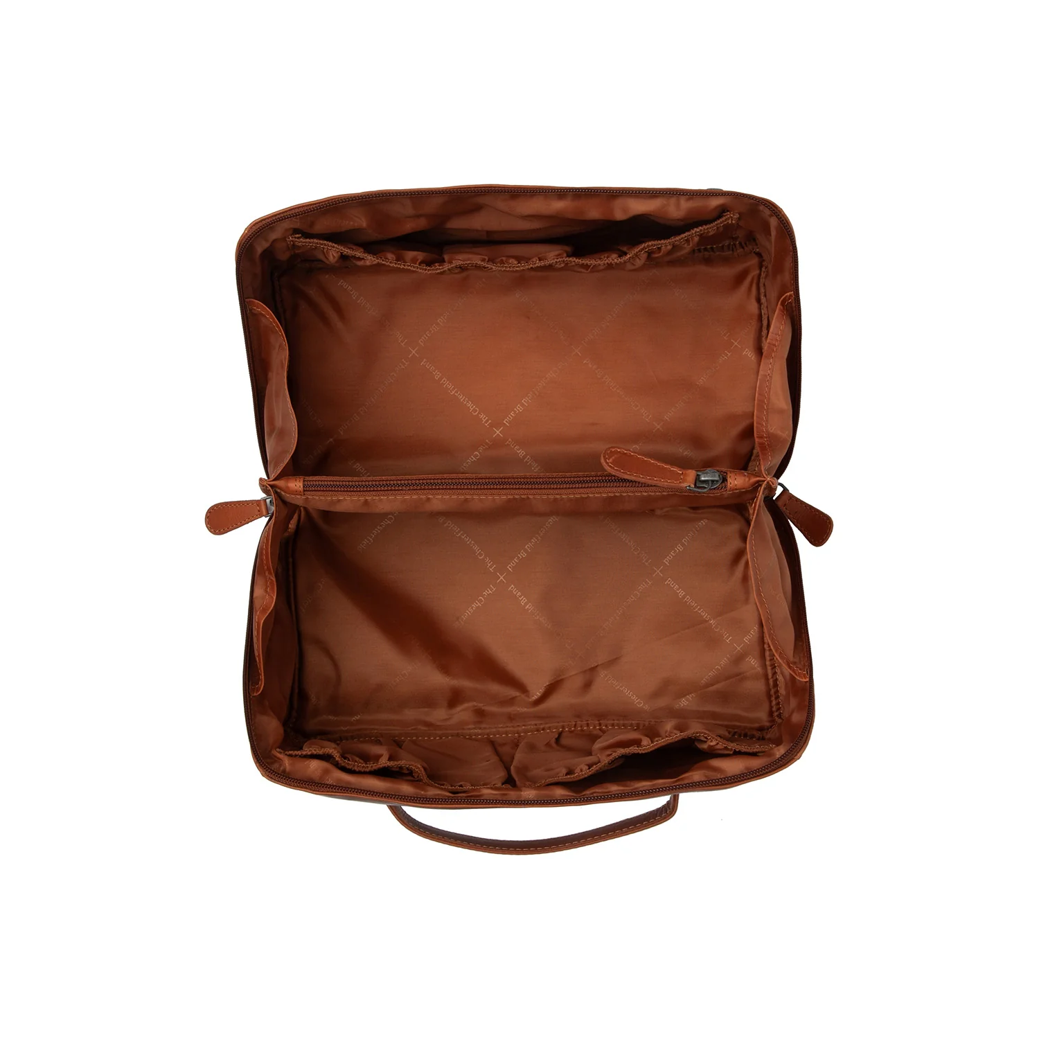 Leather Toiletry Bag Cognac Trevia - Image 4