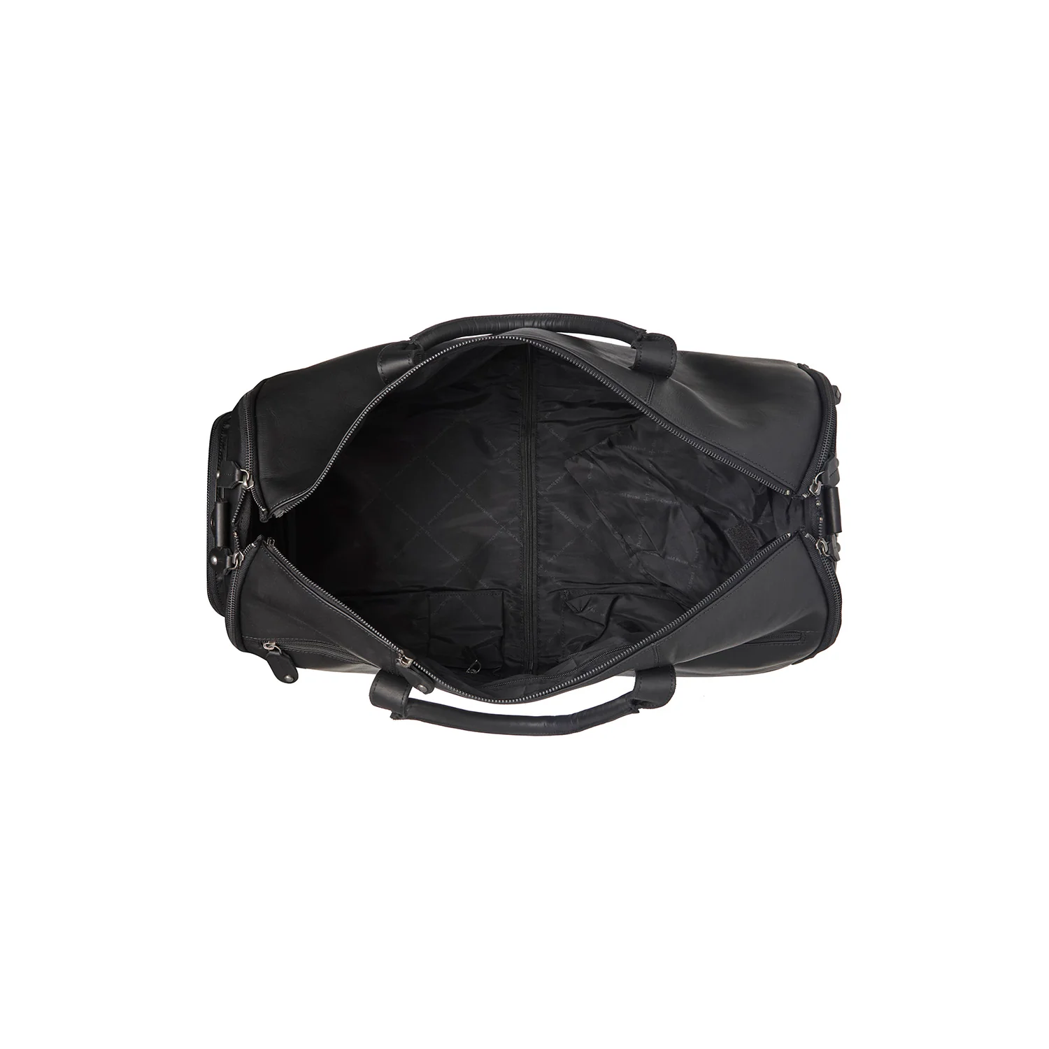 Leather Garment Bag Black Finlay - Image 6