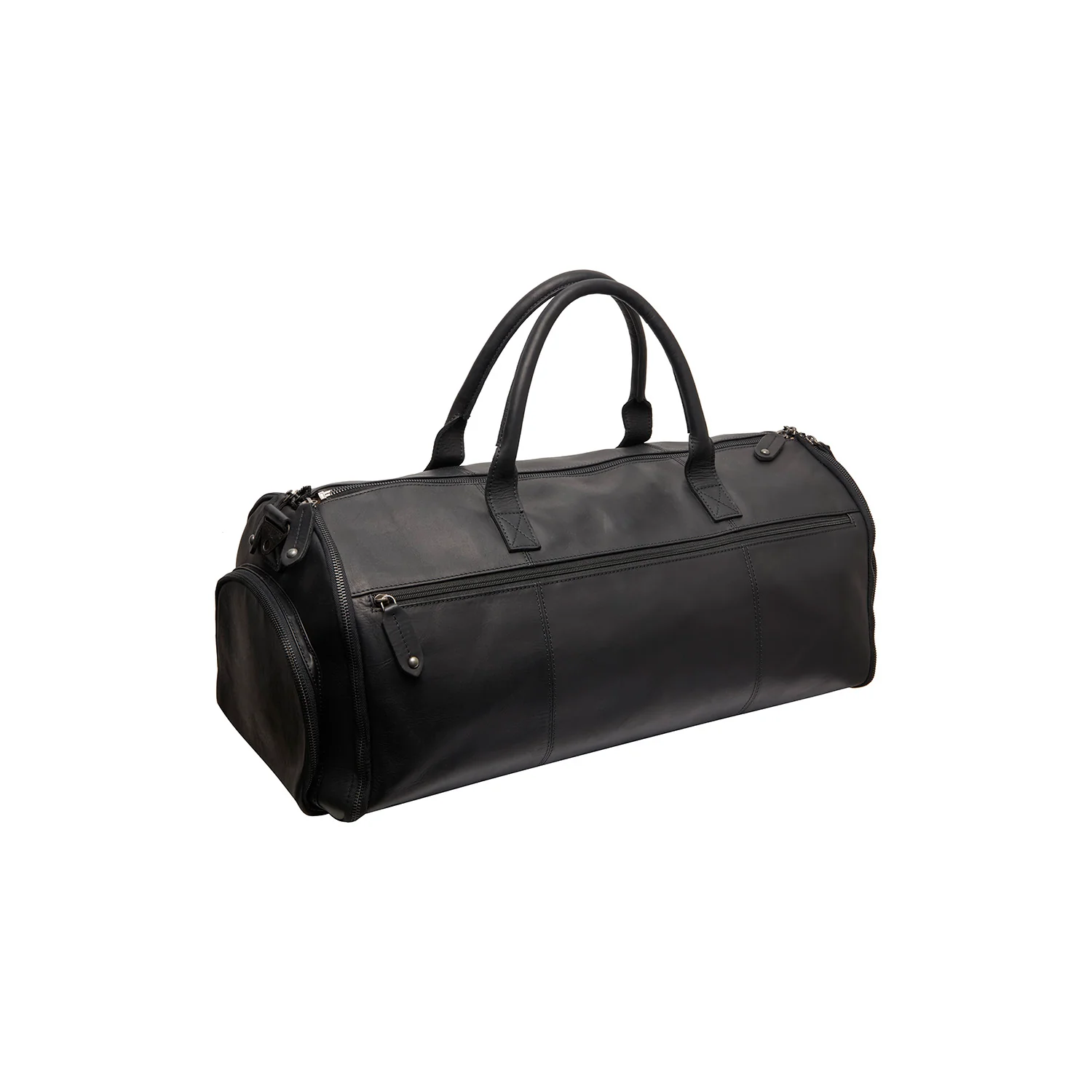 Leather Garment Bag Black Finlay - Image 7