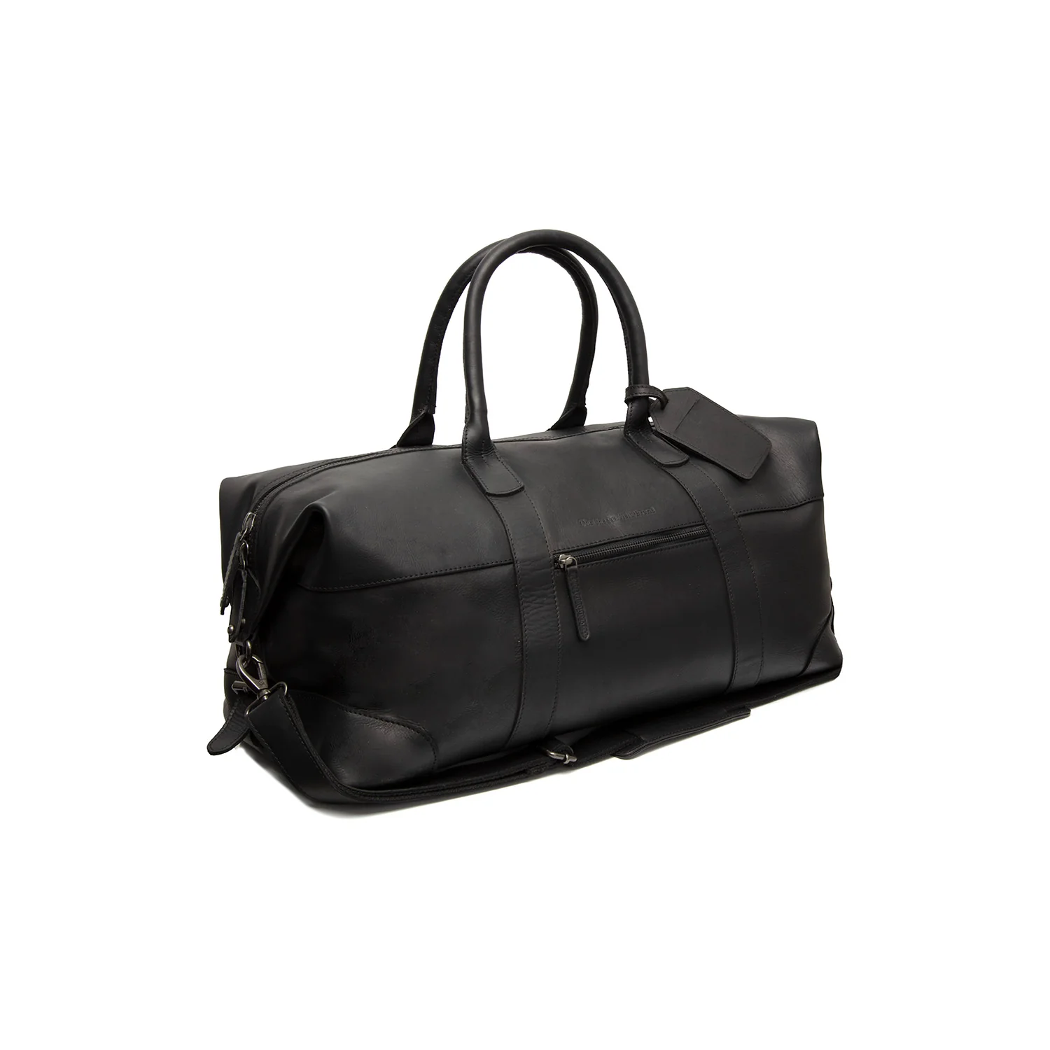 Leather Weekender Bag Black Portsmouth II