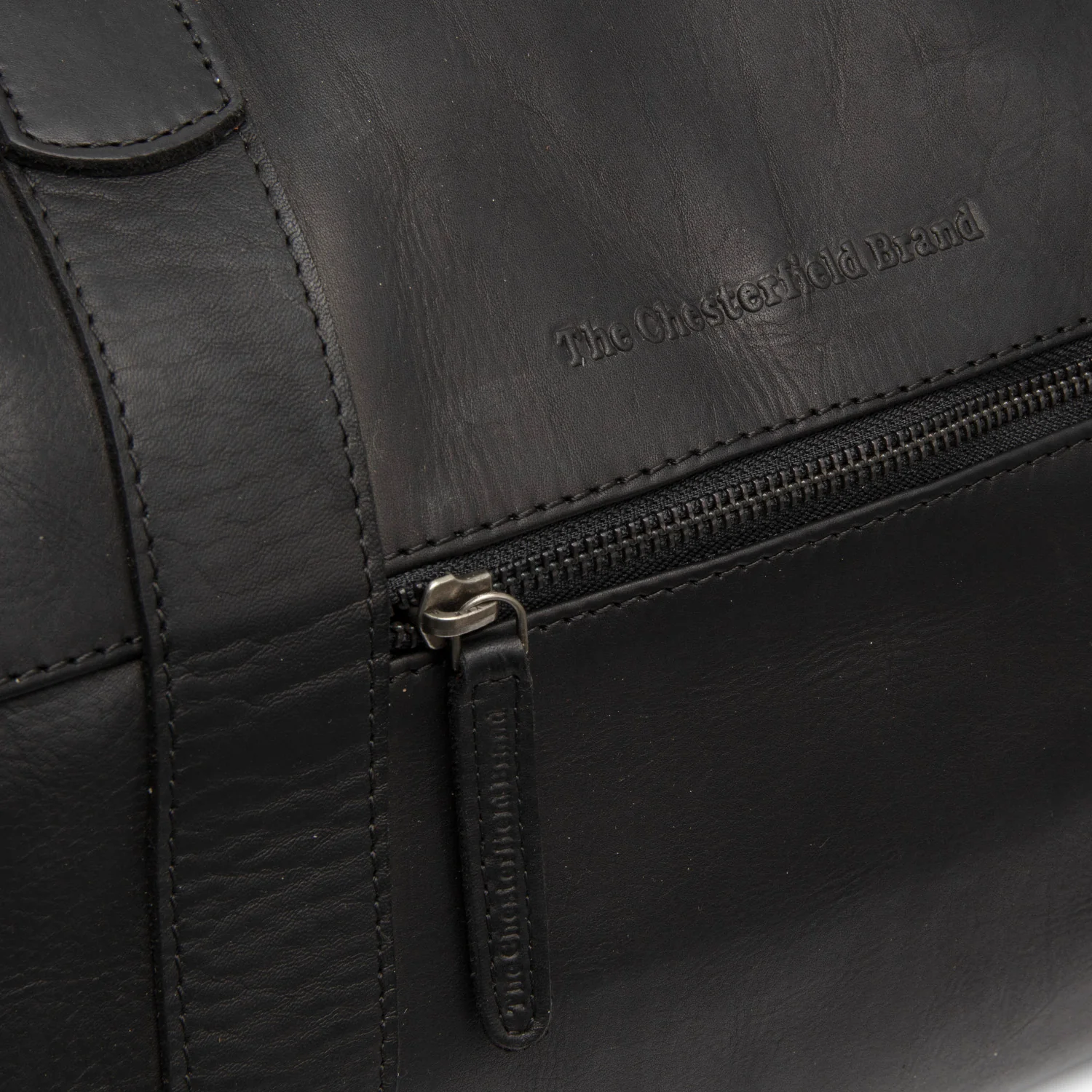 Leather Weekender Bag Black Portsmouth II - Image 3