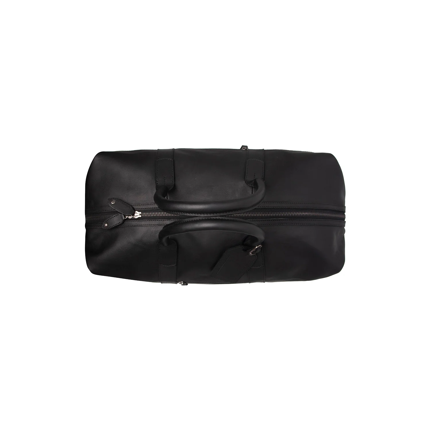 Leather Weekender Bag Black Portsmouth II - Image 5