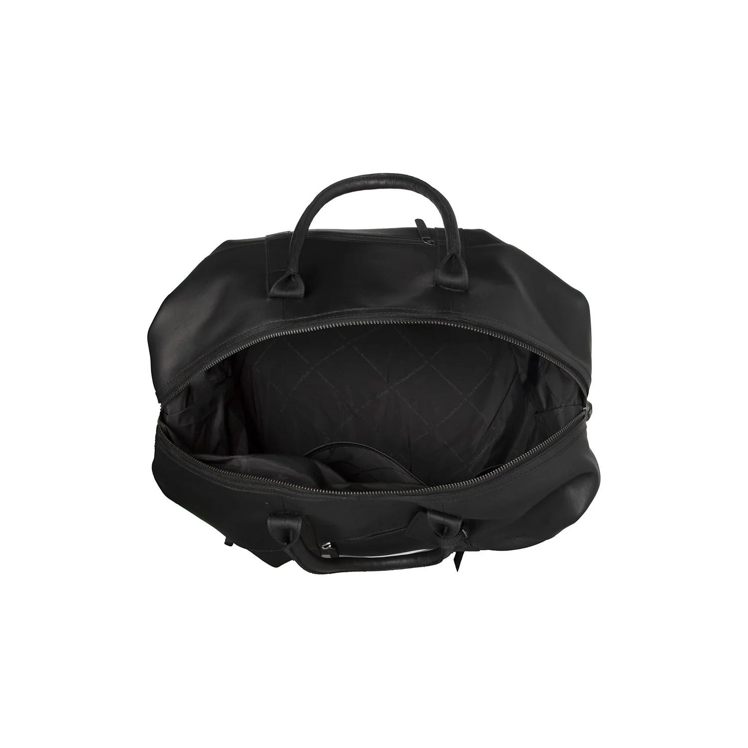 Leather Weekender Bag Black Portsmouth II - Image 6