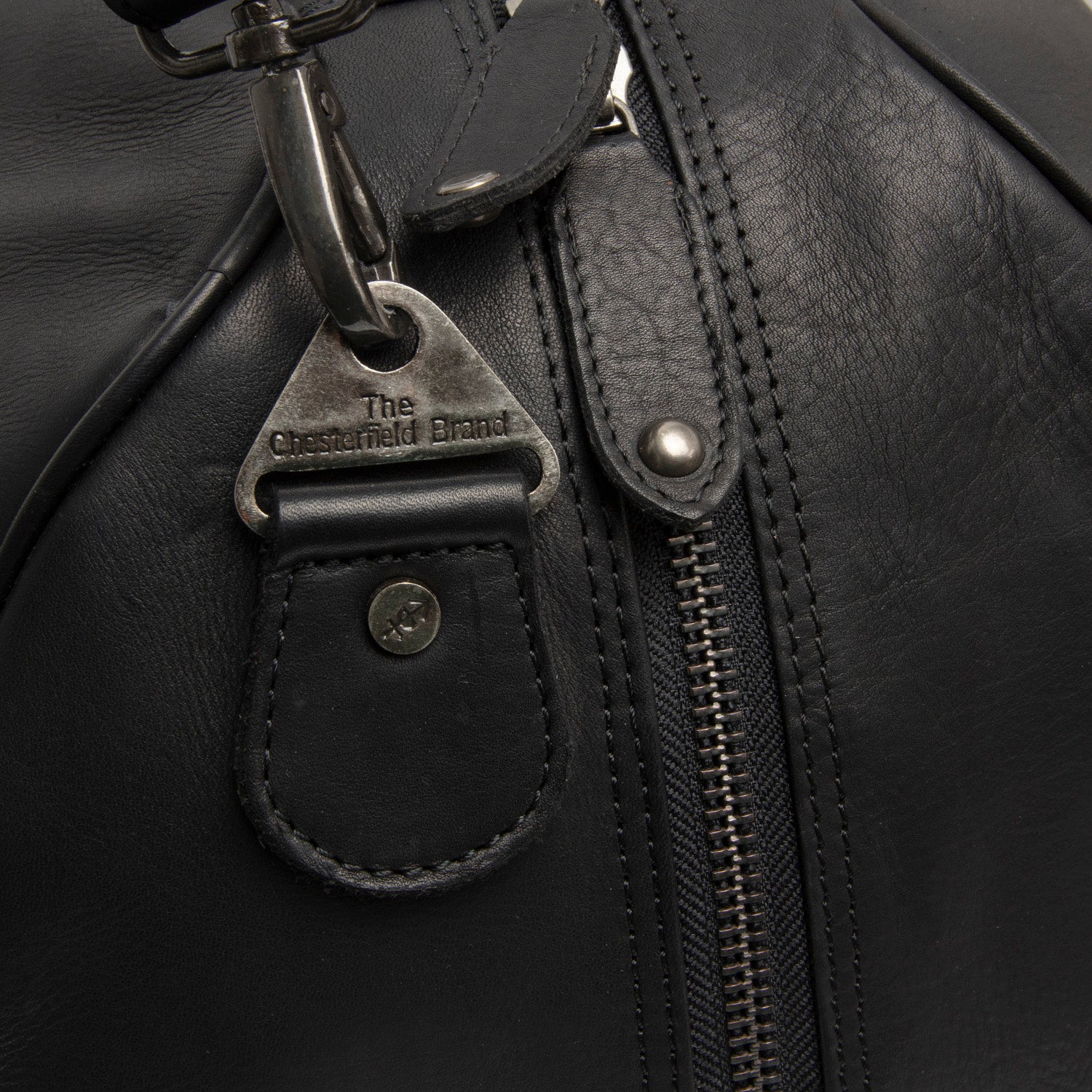 Leather Weekender Bag Black Rivaro - Image 4