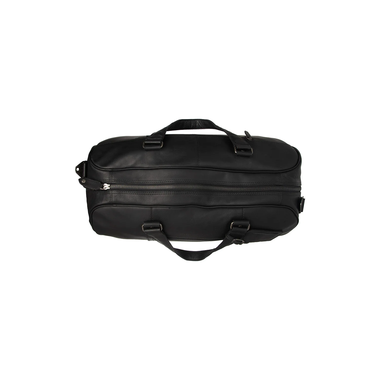 Leather Weekender Bag Black Rivaro - Image 5