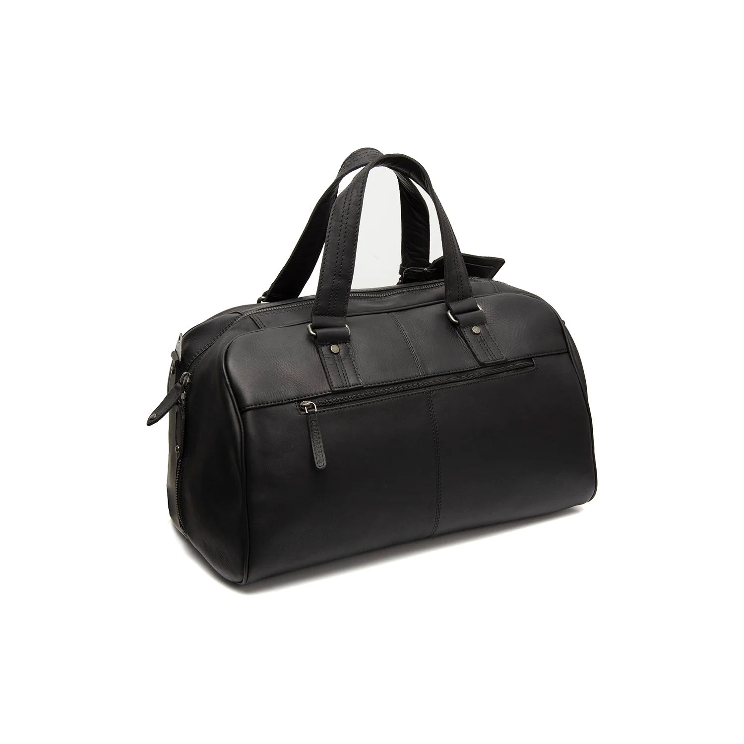 Leather Weekender Bag Black Volenza - Image 6