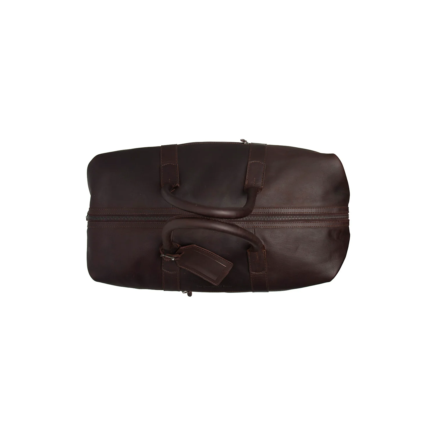 Leather Weekender Bag Brown Portsmouth II - Image 5