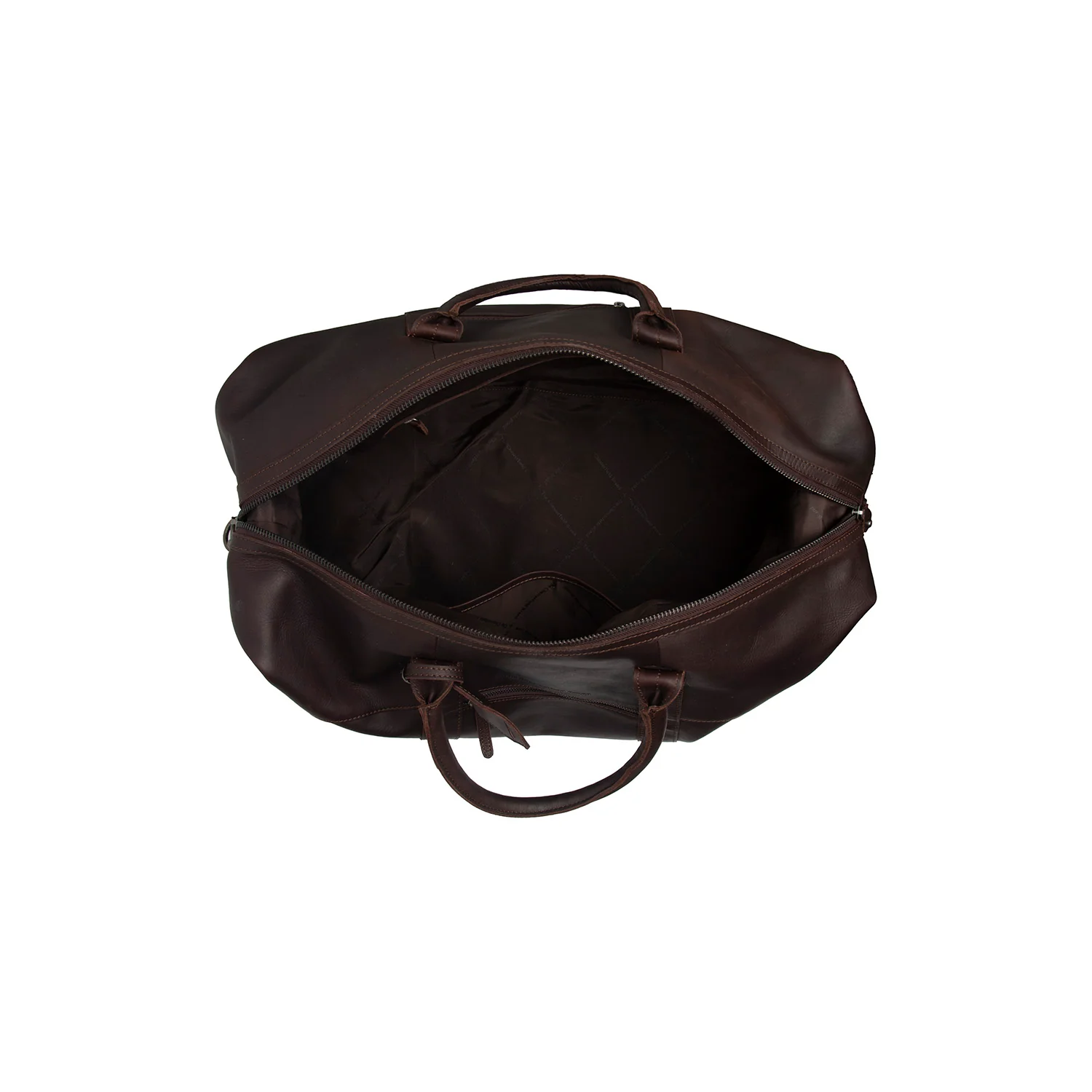 Leather Weekender Bag Brown Portsmouth II - Image 6