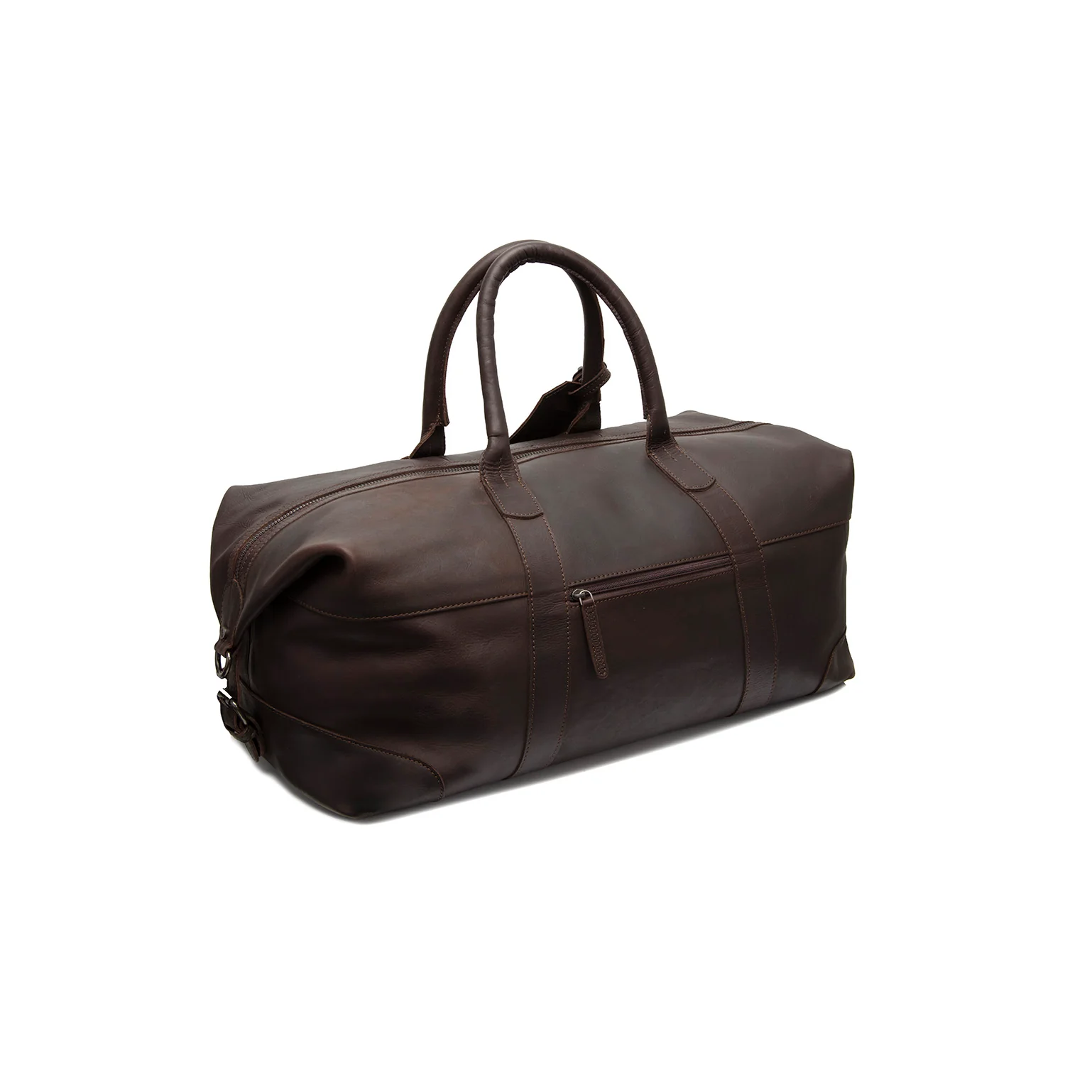Leather Weekender Bag Brown Portsmouth II - Image 7