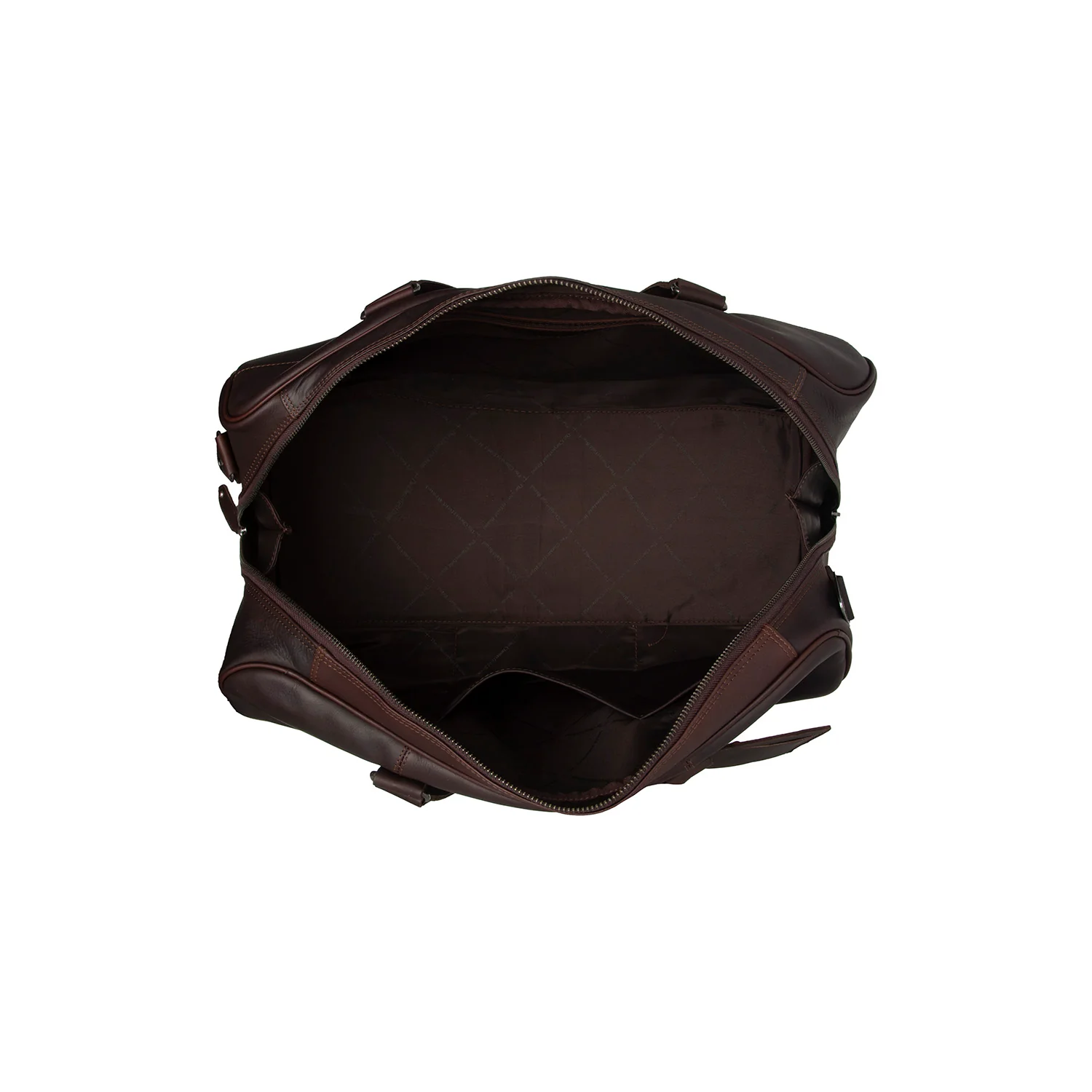 Leather Weekender Bag Brown Rivaro - Image 6